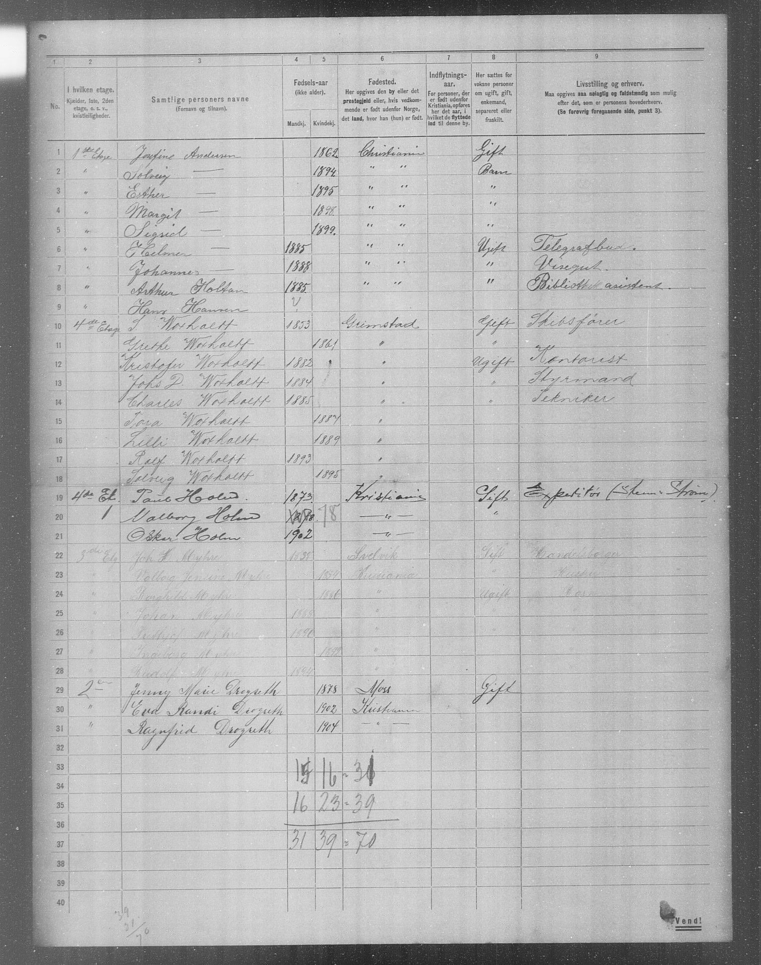 OBA, Municipal Census 1904 for Kristiania, 1904, p. 14347