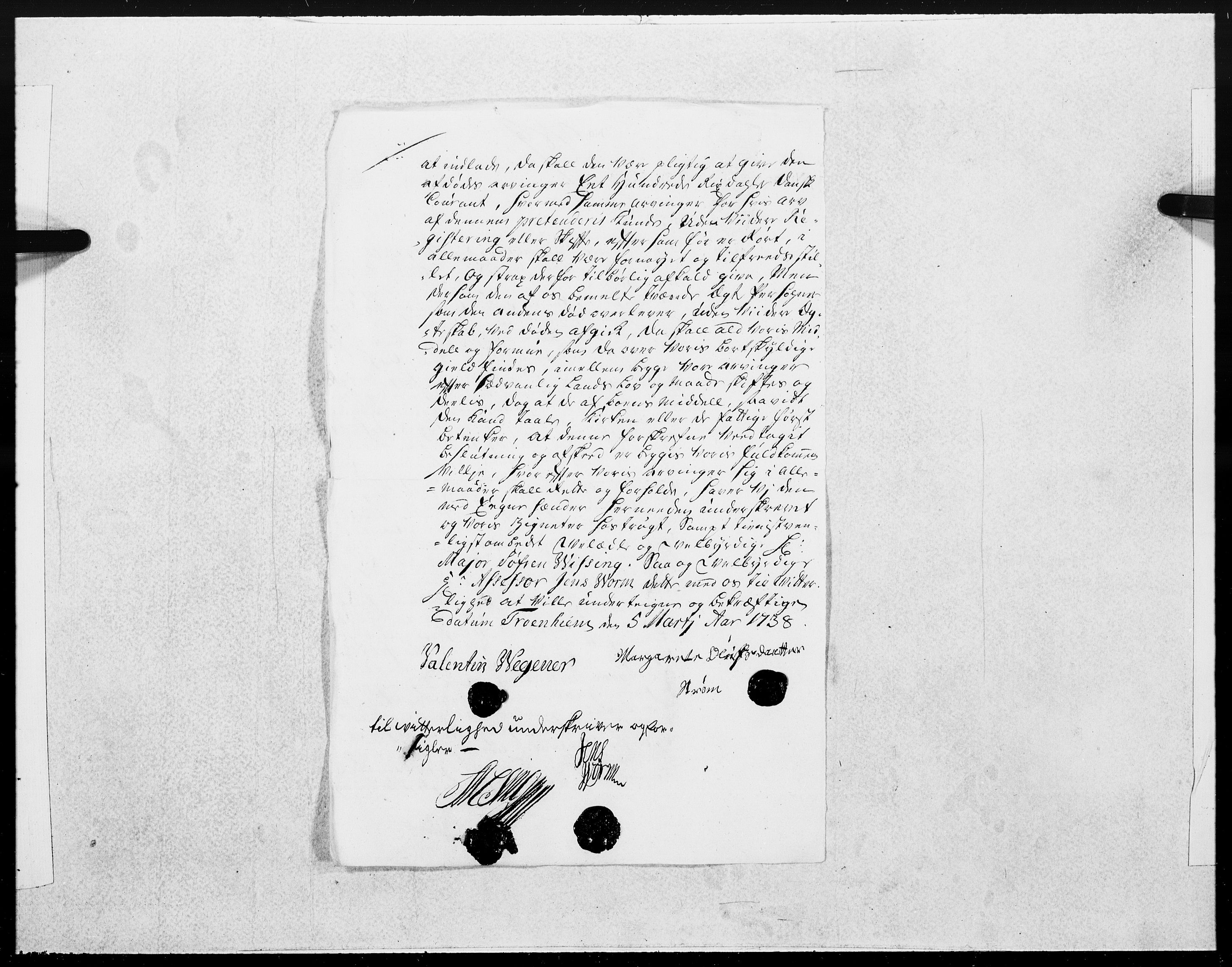 Danske Kanselli 1572-1799, AV/RA-EA-3023/F/Fc/Fcc/Fcca/L0127: Norske innlegg 1572-1799, 1738, p. 219