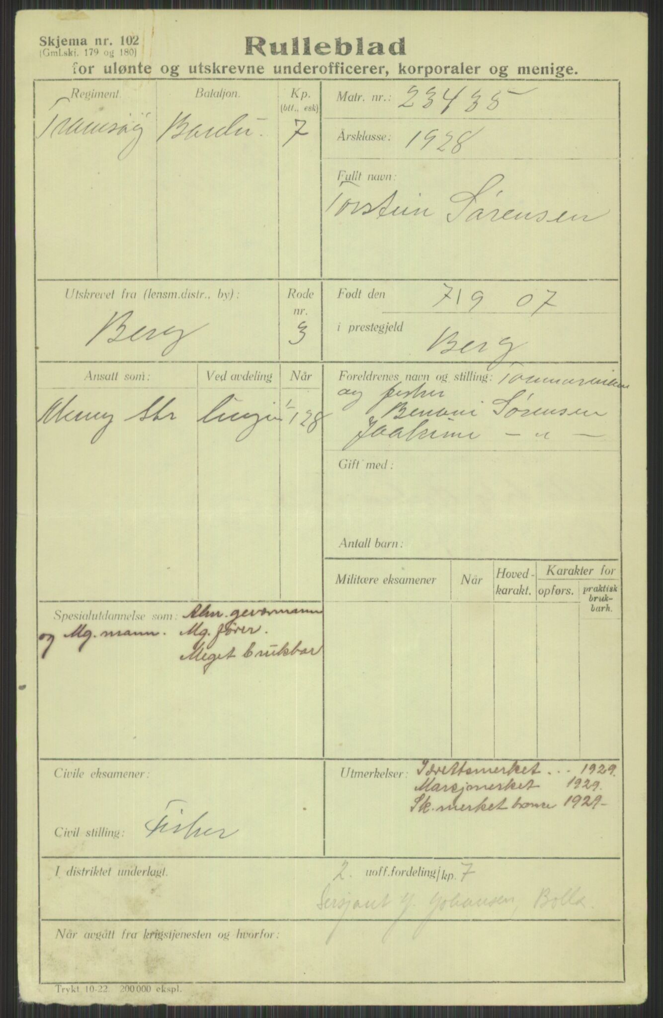 Forsvaret, Troms infanteriregiment nr. 16, AV/RA-RAFA-3146/P/Pa/L0013/0003: Rulleblad / Rulleblad for regimentets menige mannskaper, årsklasse 1928, 1928, p. 743