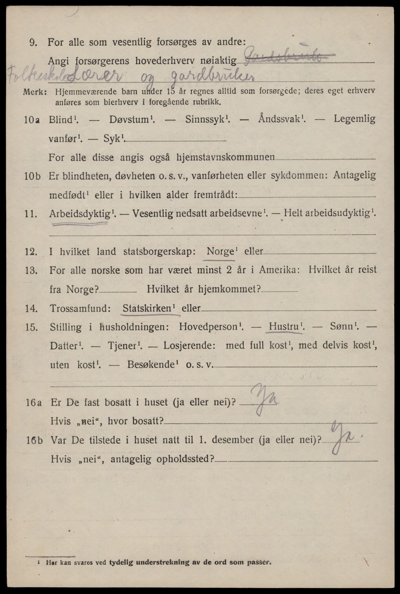 SAST, 1920 census for Skudenes, 1920, p. 4883