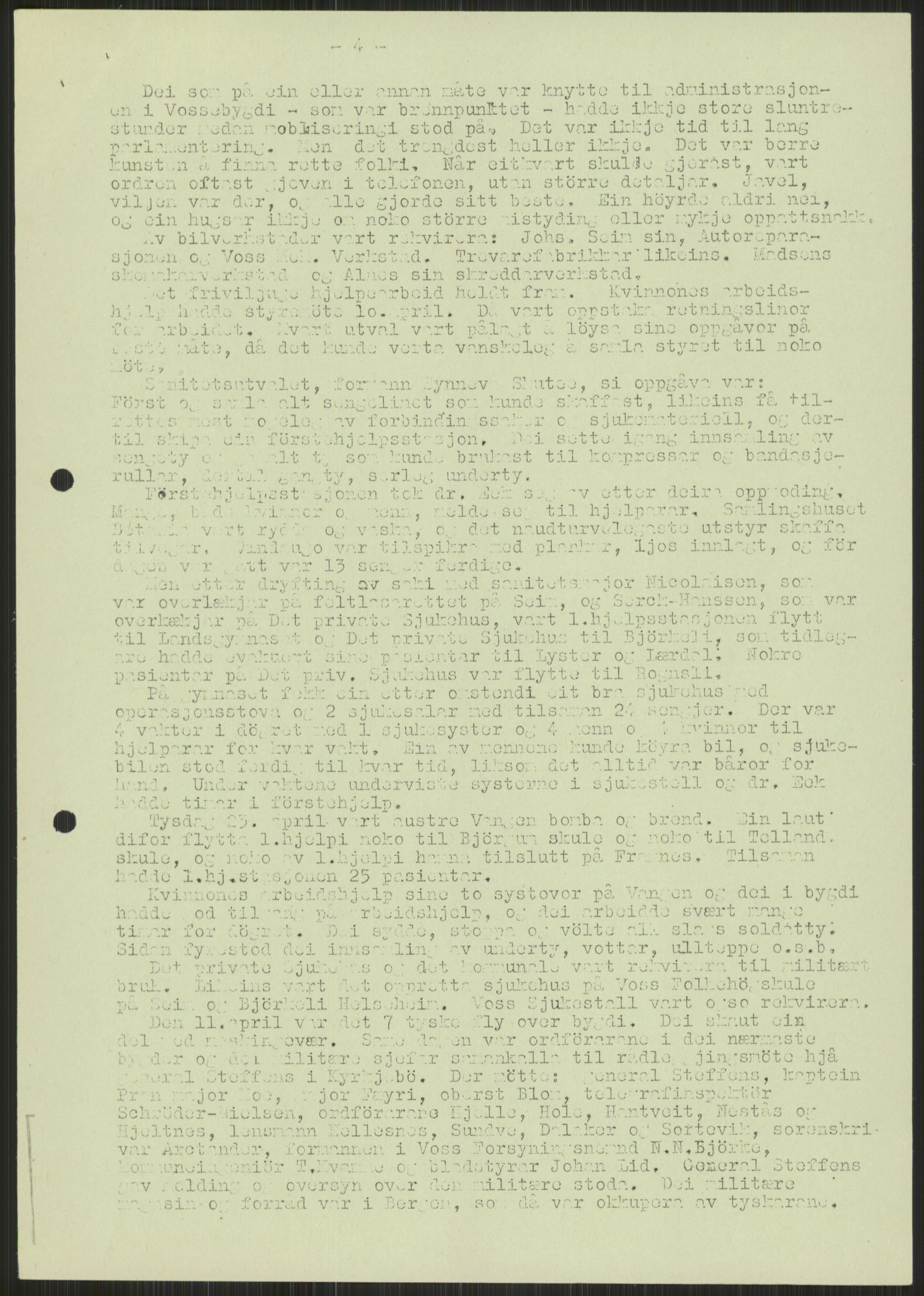 Forsvaret, Forsvarets krigshistoriske avdeling, AV/RA-RAFA-2017/Y/Ya/L0015: II-C-11-31 - Fylkesmenn.  Rapporter om krigsbegivenhetene 1940., 1940, p. 461