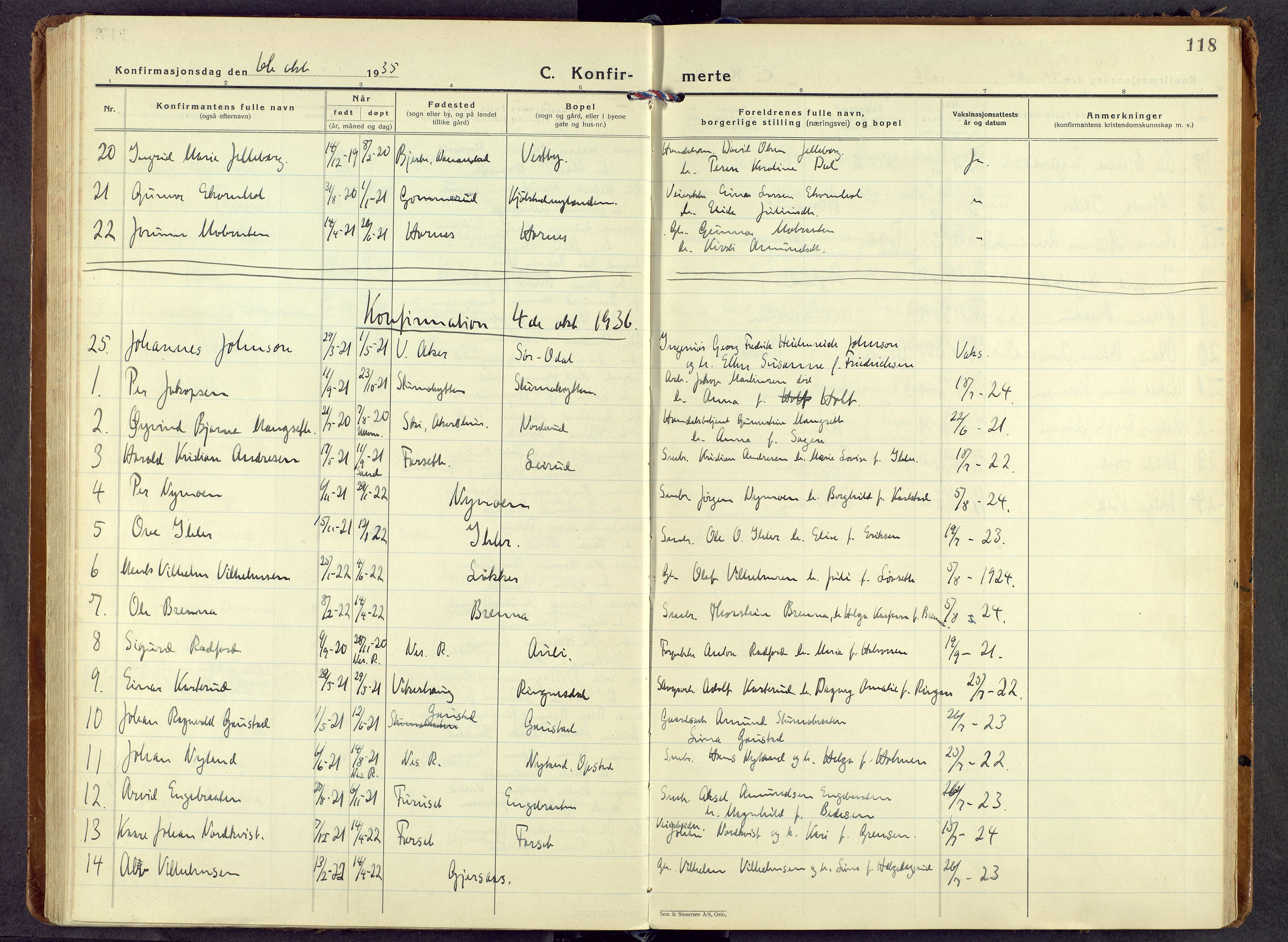 Sør-Odal prestekontor, AV/SAH-PREST-030/H/Ha/Haa/L0017: Parish register (official) no. 17, 1927-1980, p. 118