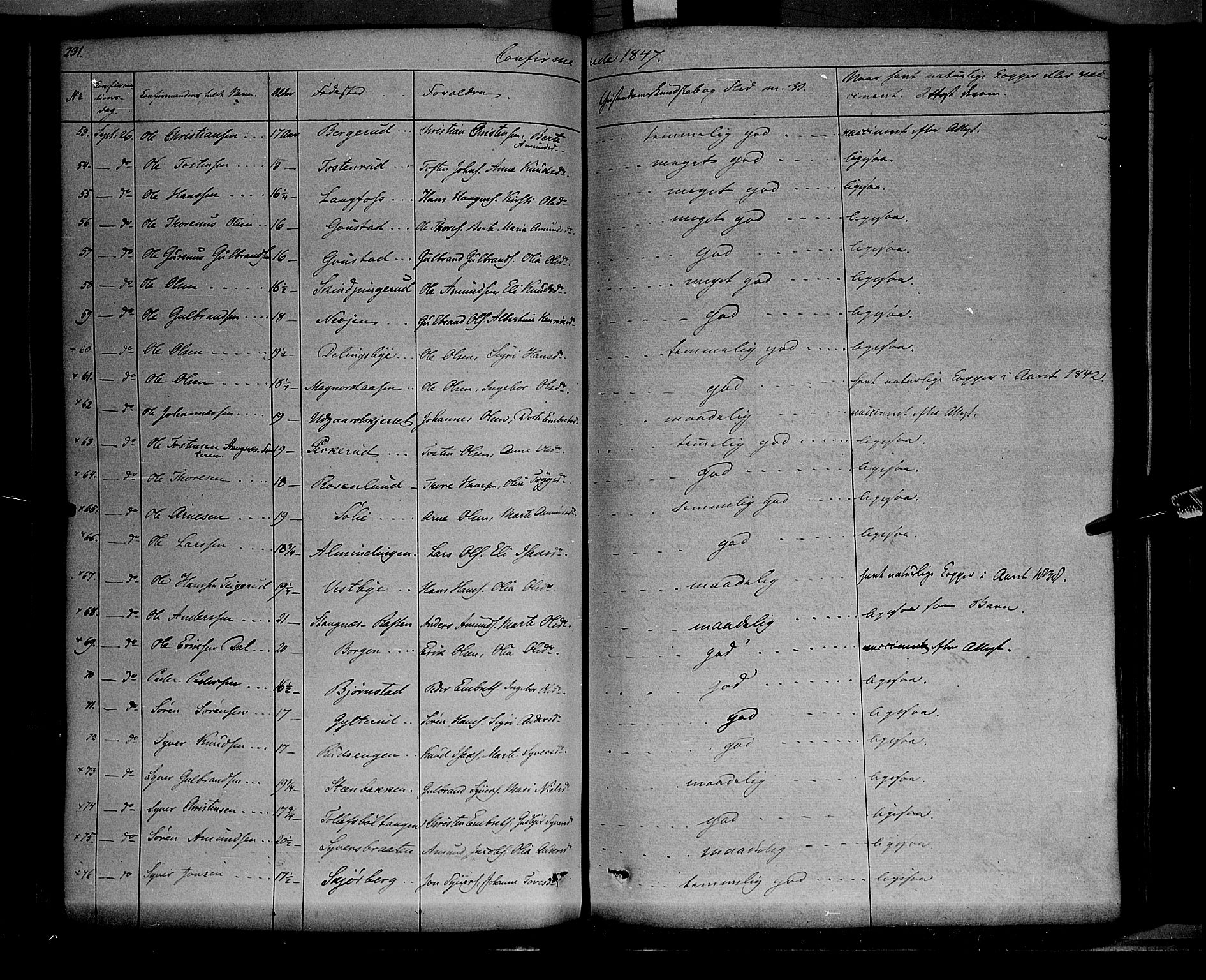 Vinger prestekontor, AV/SAH-PREST-024/H/Ha/Haa/L0009: Parish register (official) no. 9, 1847-1855, p. 231a