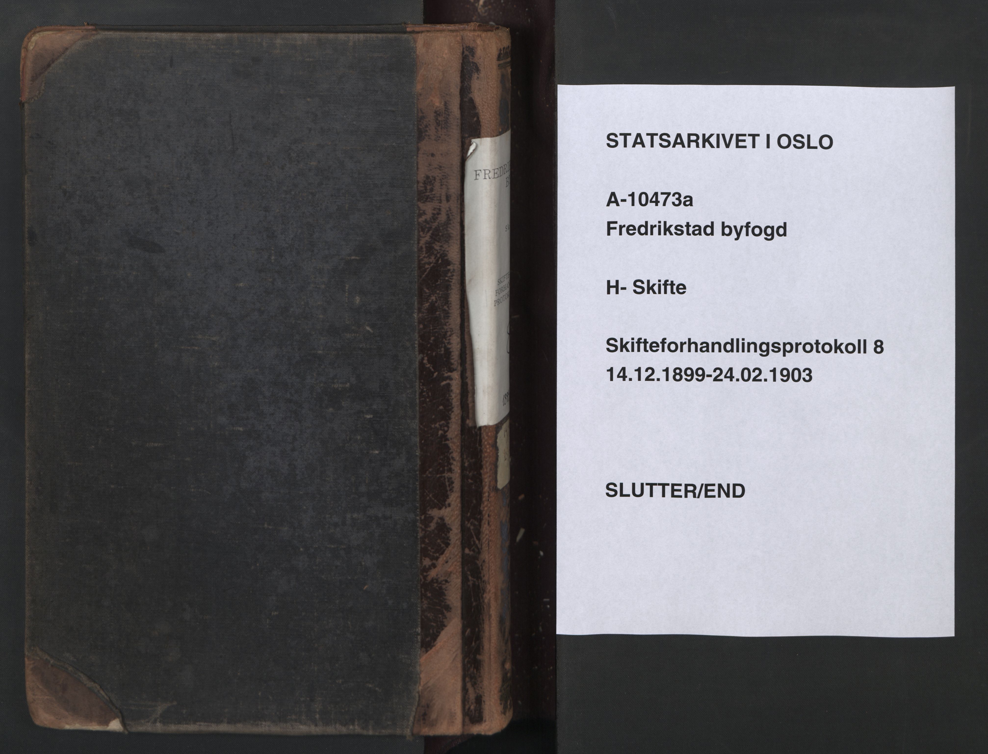 Fredrikstad byfogd, AV/SAO-A-10473a/H/Hd/L0008: Skifteforhandlingsprotokoll, 1899-1903