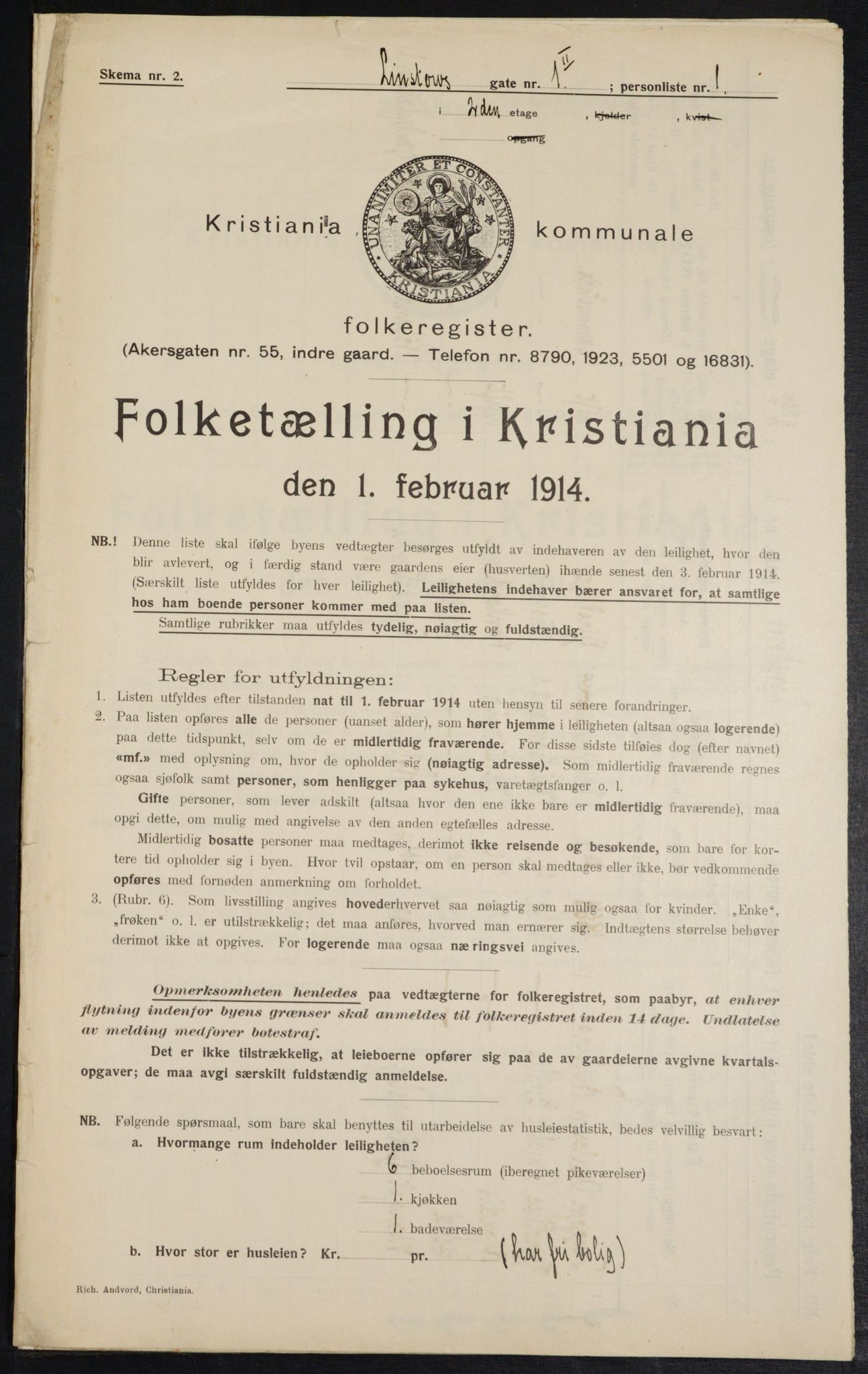 OBA, Municipal Census 1914 for Kristiania, 1914, p. 57625