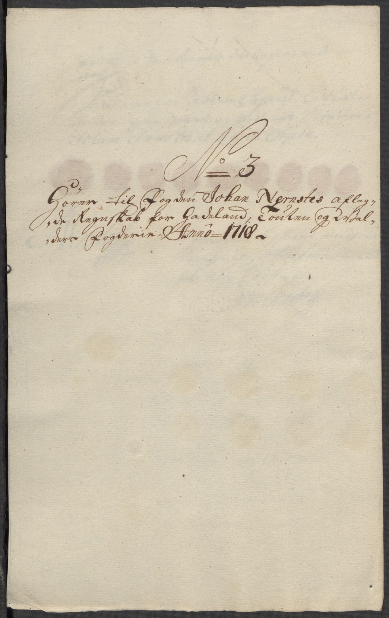 Rentekammeret inntil 1814, Reviderte regnskaper, Fogderegnskap, AV/RA-EA-4092/R18/L1320: Fogderegnskap Hadeland, Toten og Valdres, 1718, p. 8