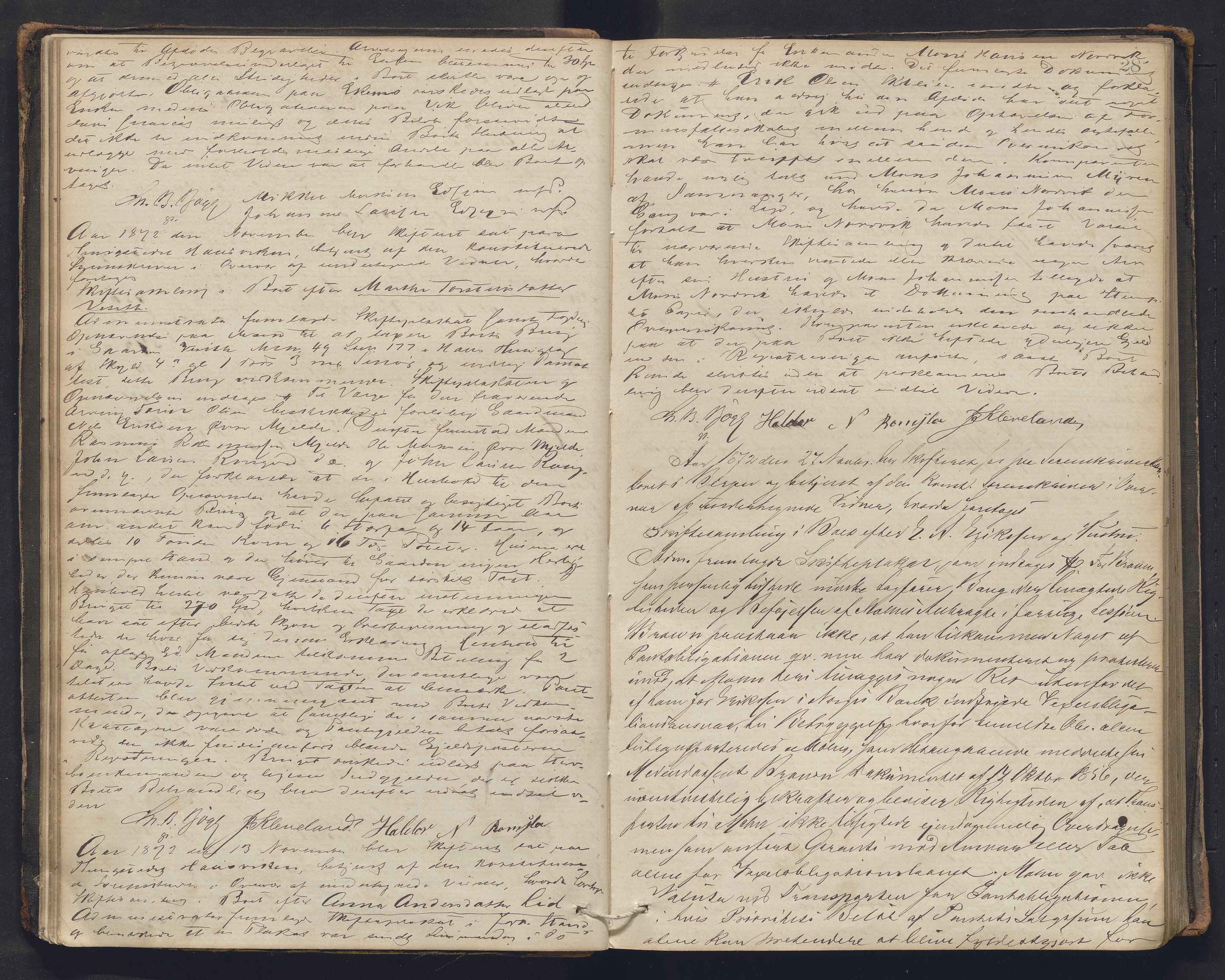 Nordhordland sorenskrivar, AV/SAB-A-2901/1/H/Hc/L0002: Skifteforhandlingsprotokollar, 1871-1878, p. 28