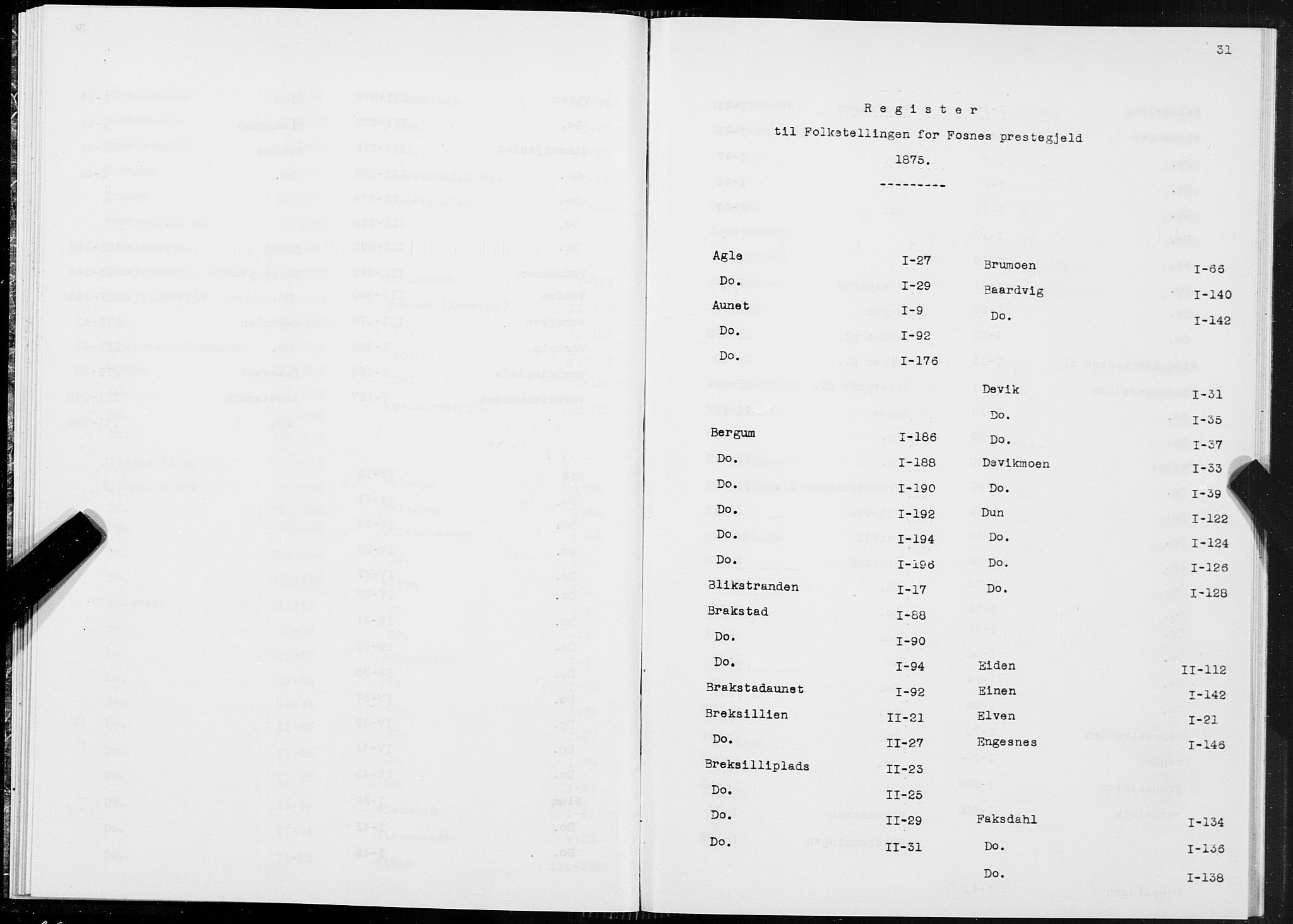 SAT, 1875 census for 1748P Fosnes, 1875, p. 31