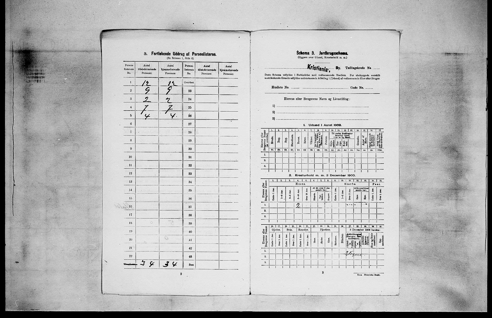 SAO, 1900 census for Kristiania, 1900, p. 2002