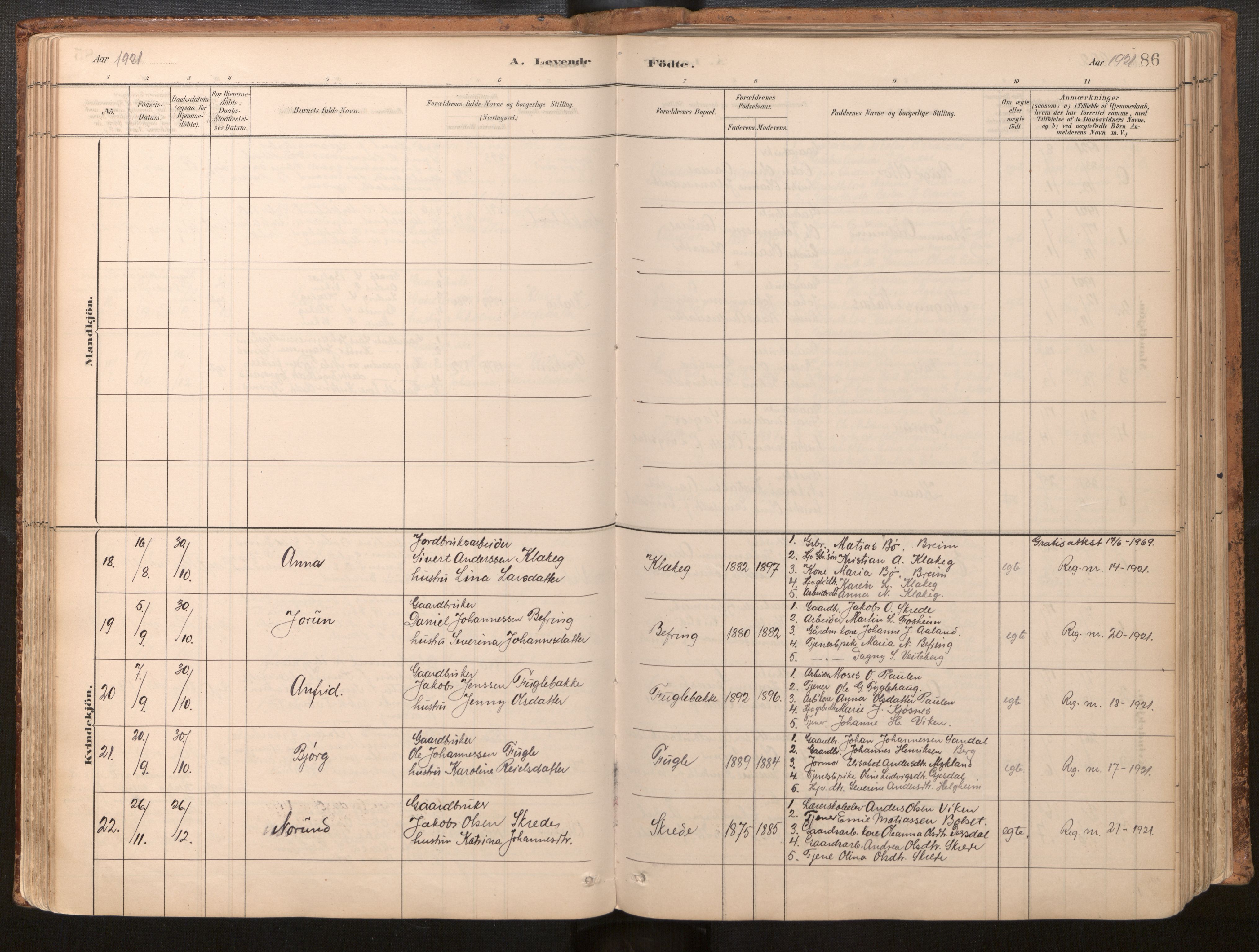 Jølster sokneprestembete, AV/SAB-A-80701/H/Haa/Haac/L0001: Parish register (official) no. C 1, 1882-1928, p. 86