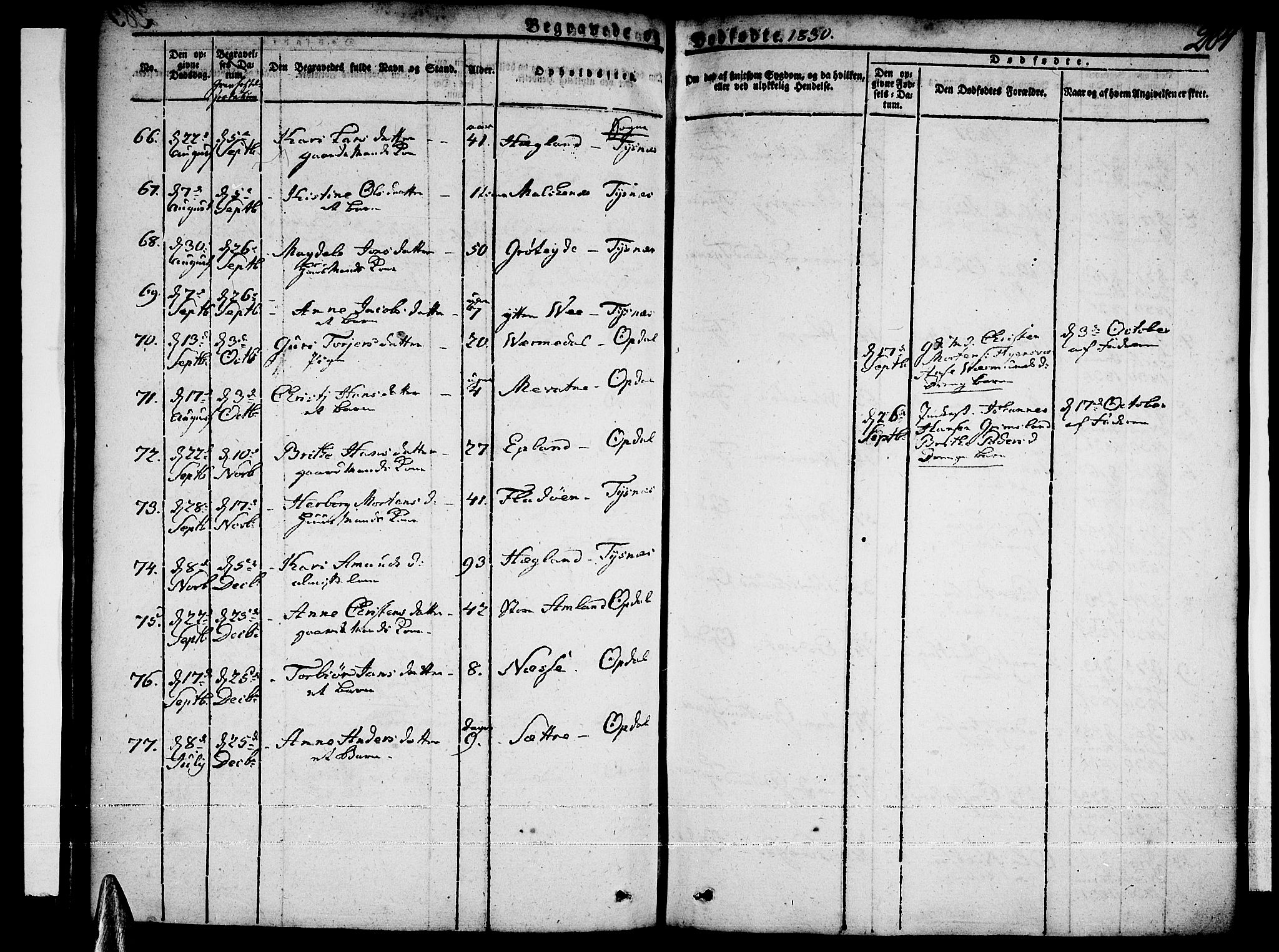 Tysnes sokneprestembete, AV/SAB-A-78601/H/Haa: Parish register (official) no. A 8, 1826-1837, p. 284