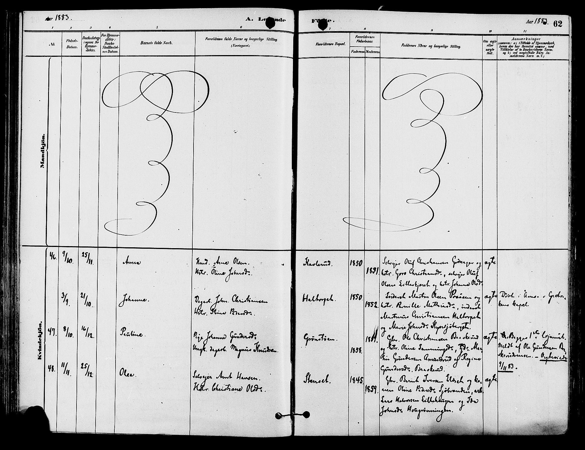 Våler prestekontor, Hedmark, AV/SAH-PREST-040/H/Ha/Haa/L0002: Parish register (official) no. 3, 1879-1911, p. 62