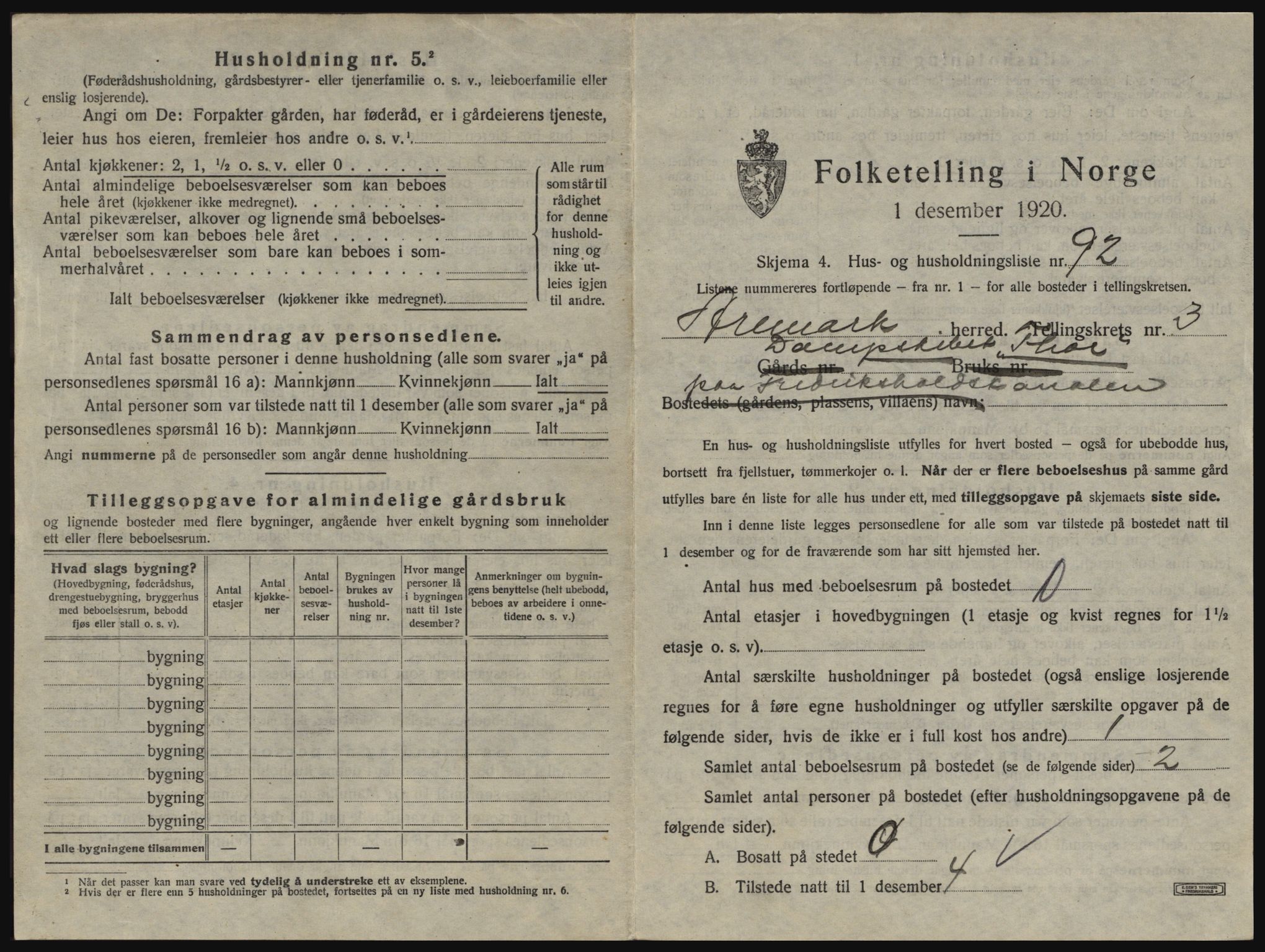 SAO, 1920 census for Aremark, 1920, p. 475