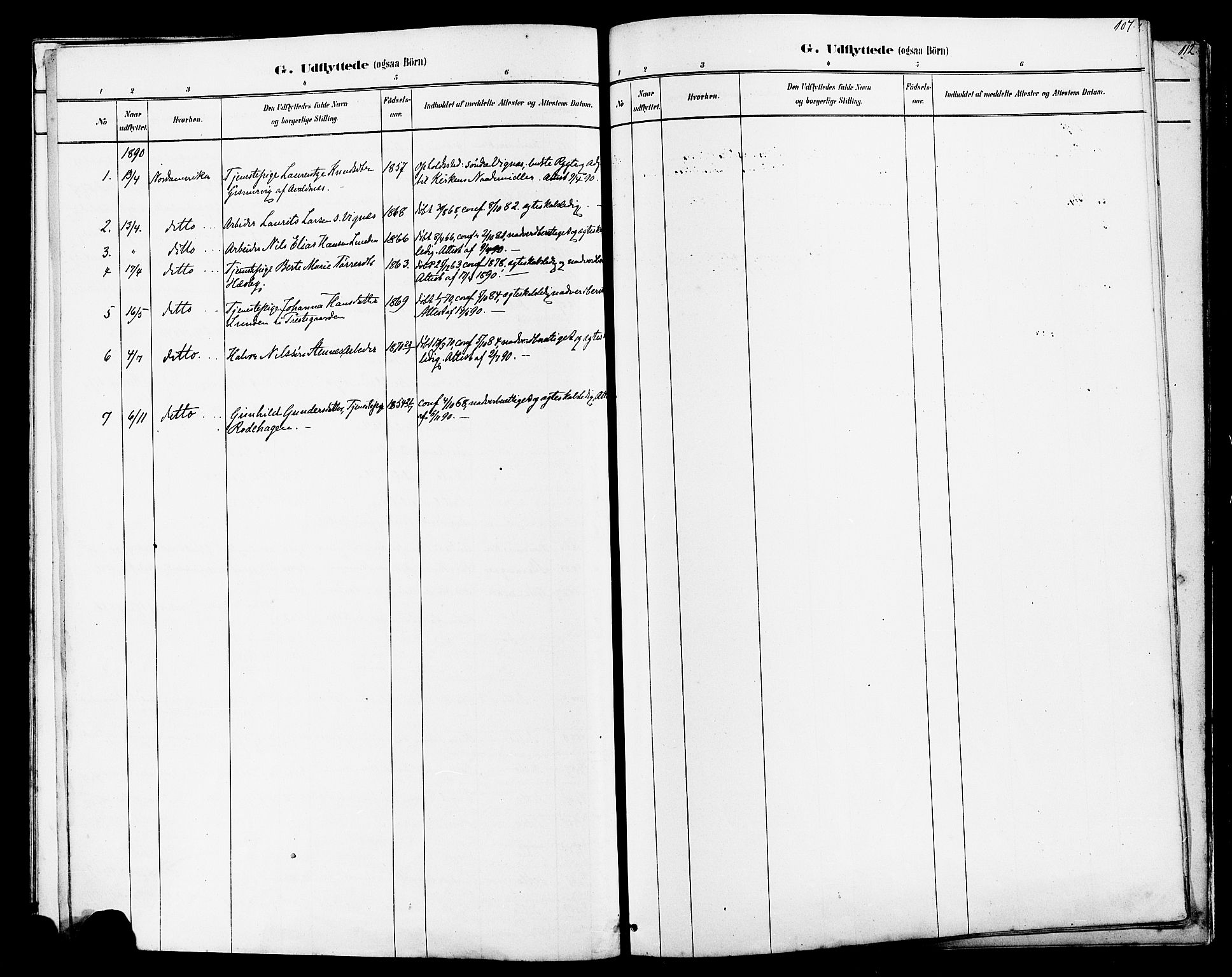 Finnøy sokneprestkontor, SAST/A-101825/H/Ha/Haa/L0010: Parish register (official) no. A 10, 1879-1890, p. 107