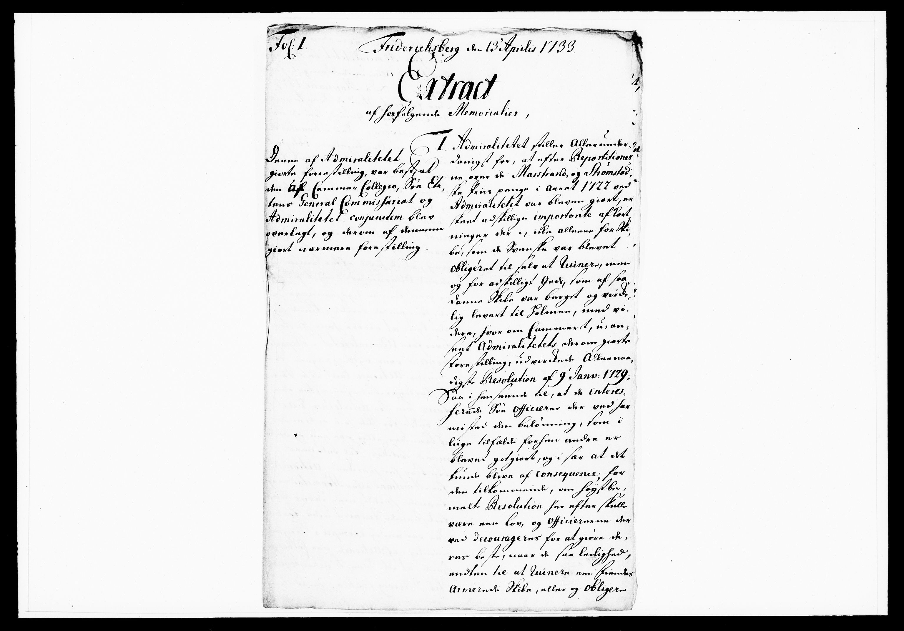 Krigskollegiet, Krigskancelliet, DRA/A-0006/-/1108-1113: Refererede sager, 1733, p. 94
