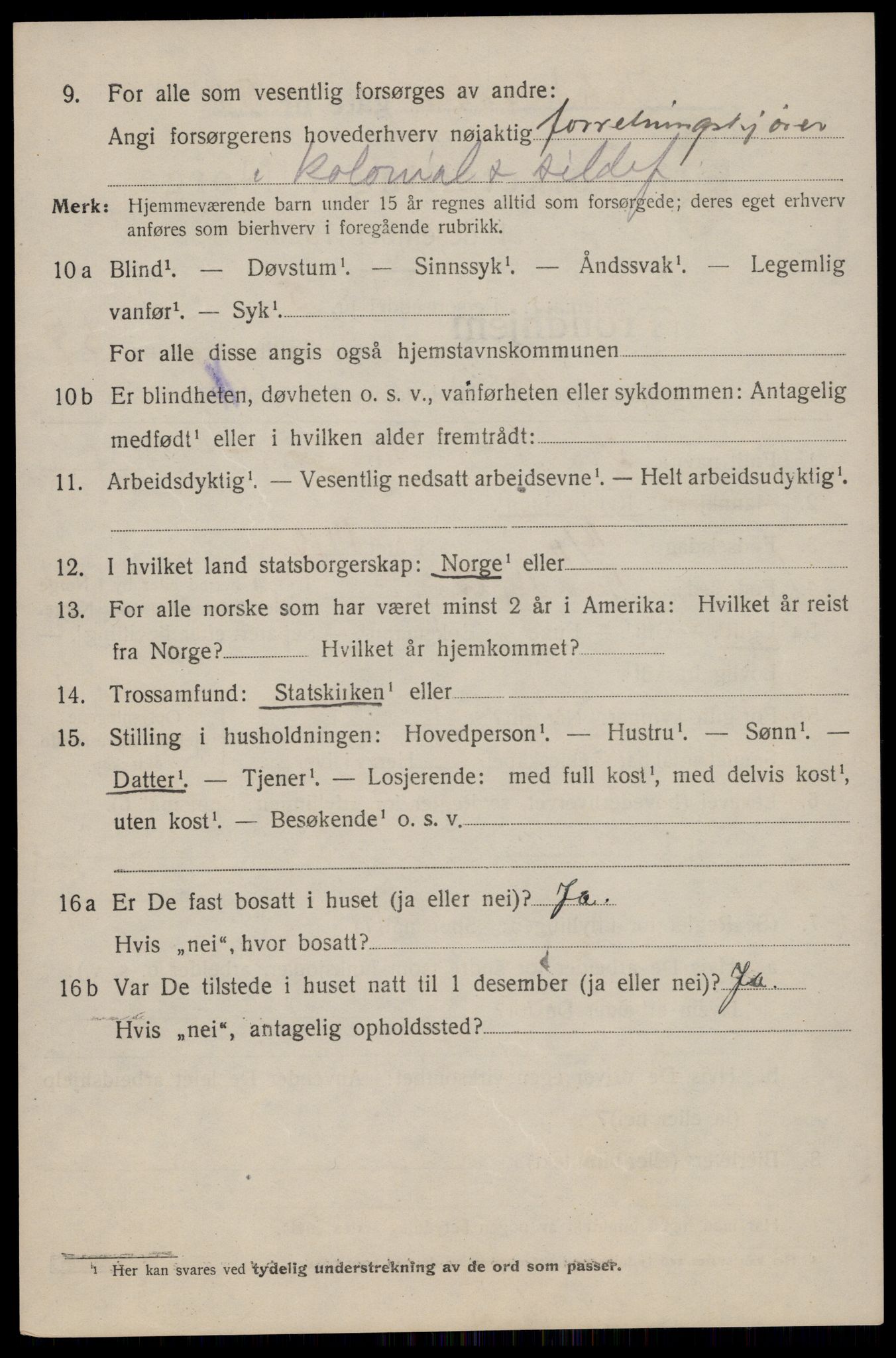SAT, 1920 census for Trondheim, 1920, p. 116647