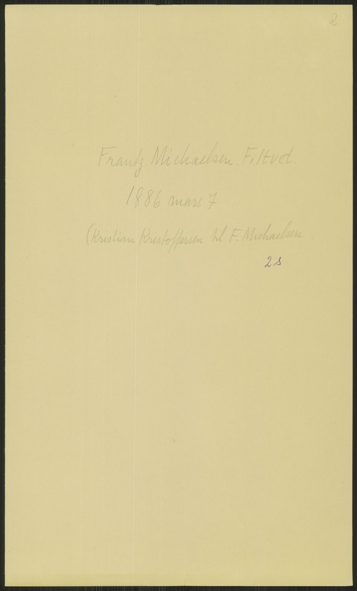 Samlinger til kildeutgivelse, Amerikabrevene, AV/RA-EA-4057/F/L0021: Innlån fra Buskerud: Michalsen - Ål bygdearkiv, 1838-1914, p. 33