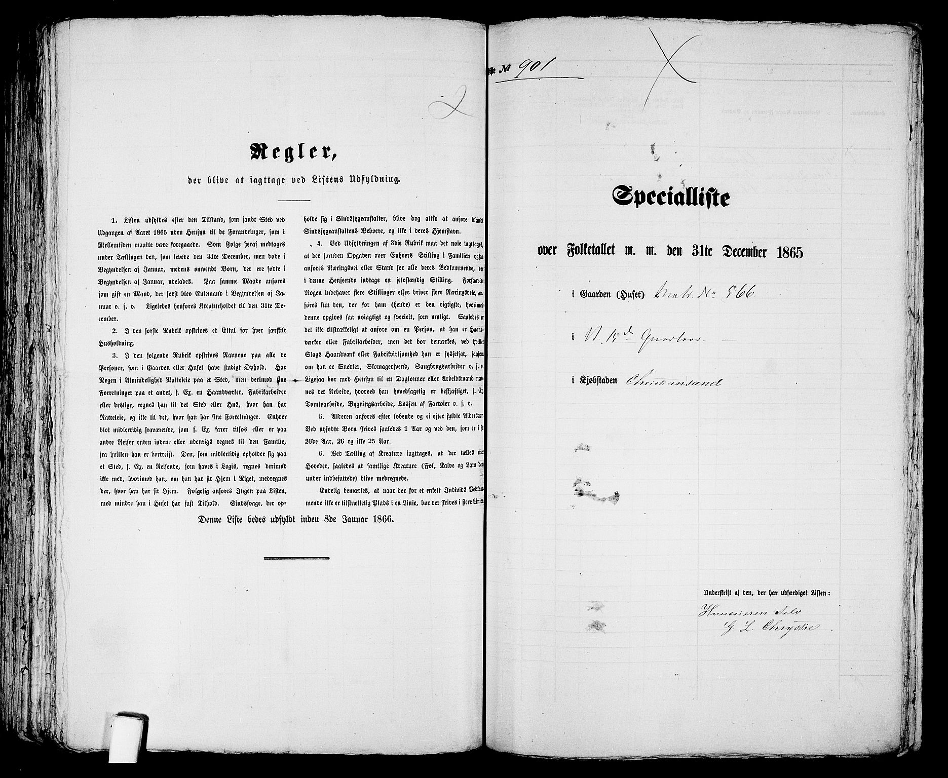 RA, 1865 census for Kristiansand, 1865, p. 1841