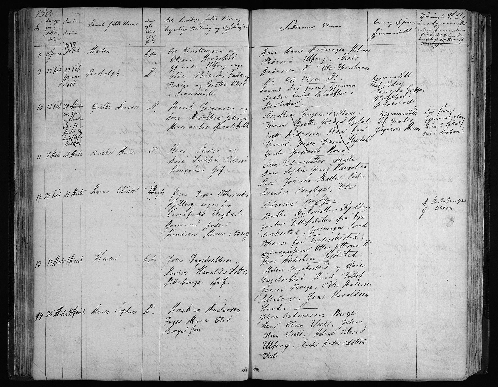 Borge prestekontor Kirkebøker, AV/SAO-A-10903/F/Fa/L0004: Parish register (official) no. I 4, 1836-1848, p. 150-151