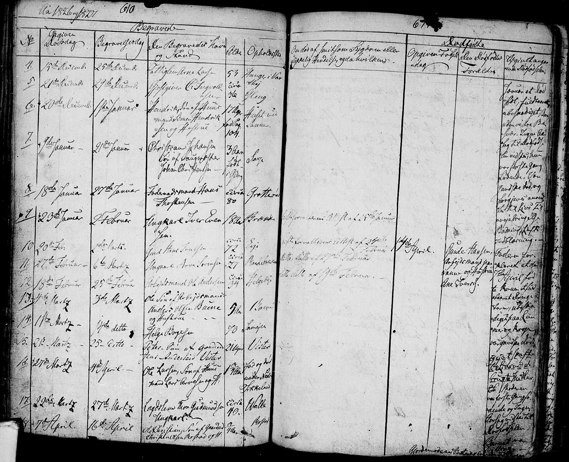 Tune prestekontor Kirkebøker, SAO/A-2007/F/Fa/L0006: Parish register (official) no. 6, 1823-1831, p. 610-611