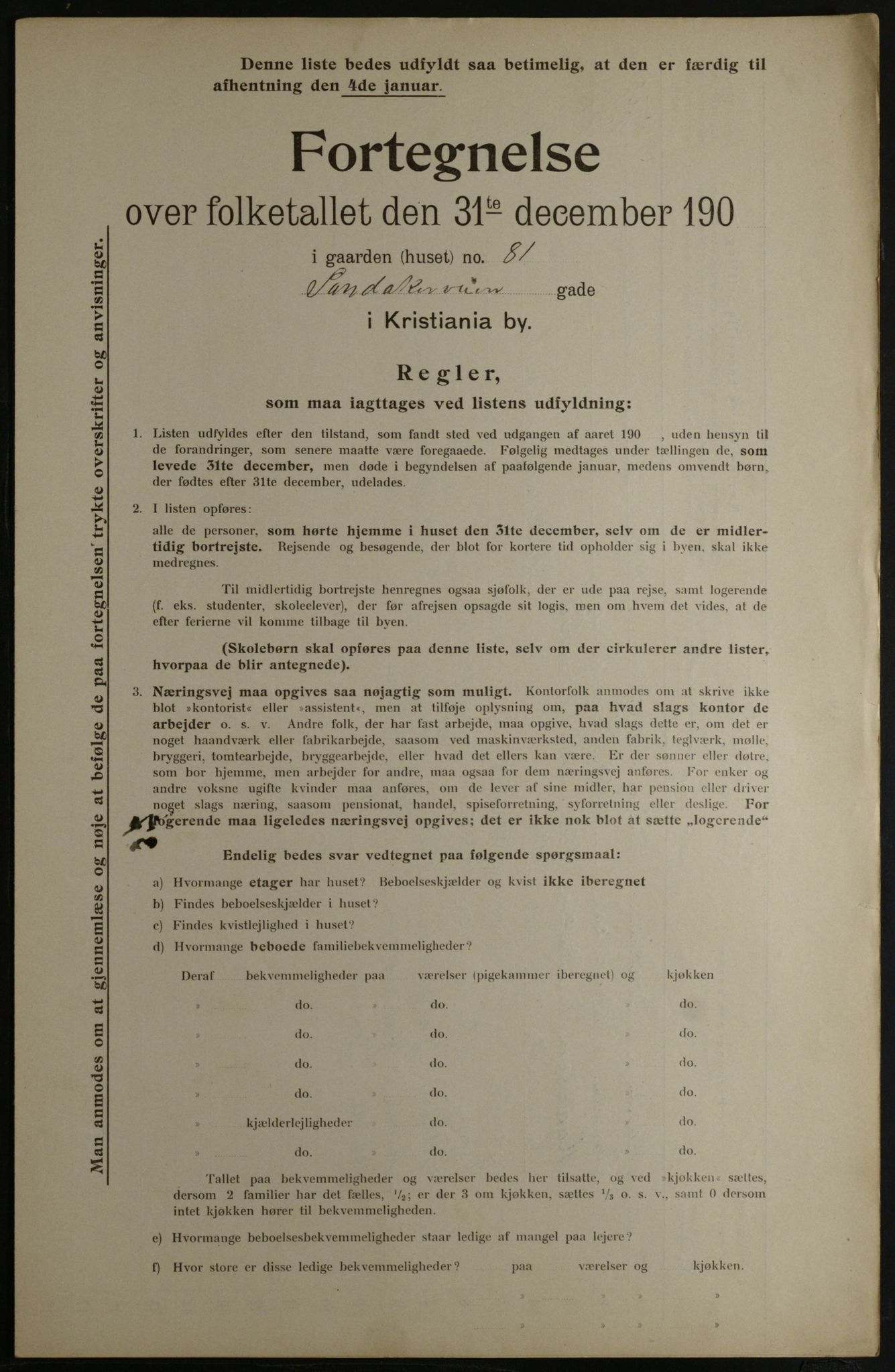 OBA, Municipal Census 1901 for Kristiania, 1901, p. 13469