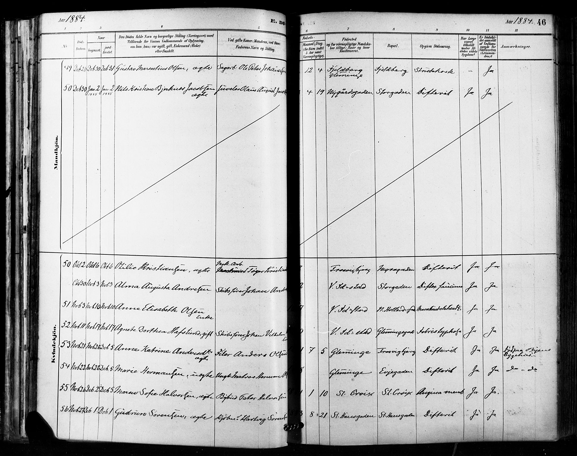 Fredrikstad domkirkes prestekontor Kirkebøker, AV/SAO-A-10906/F/Fa/L0003: Parish register (official) no. 3, 1878-1904, p. 46