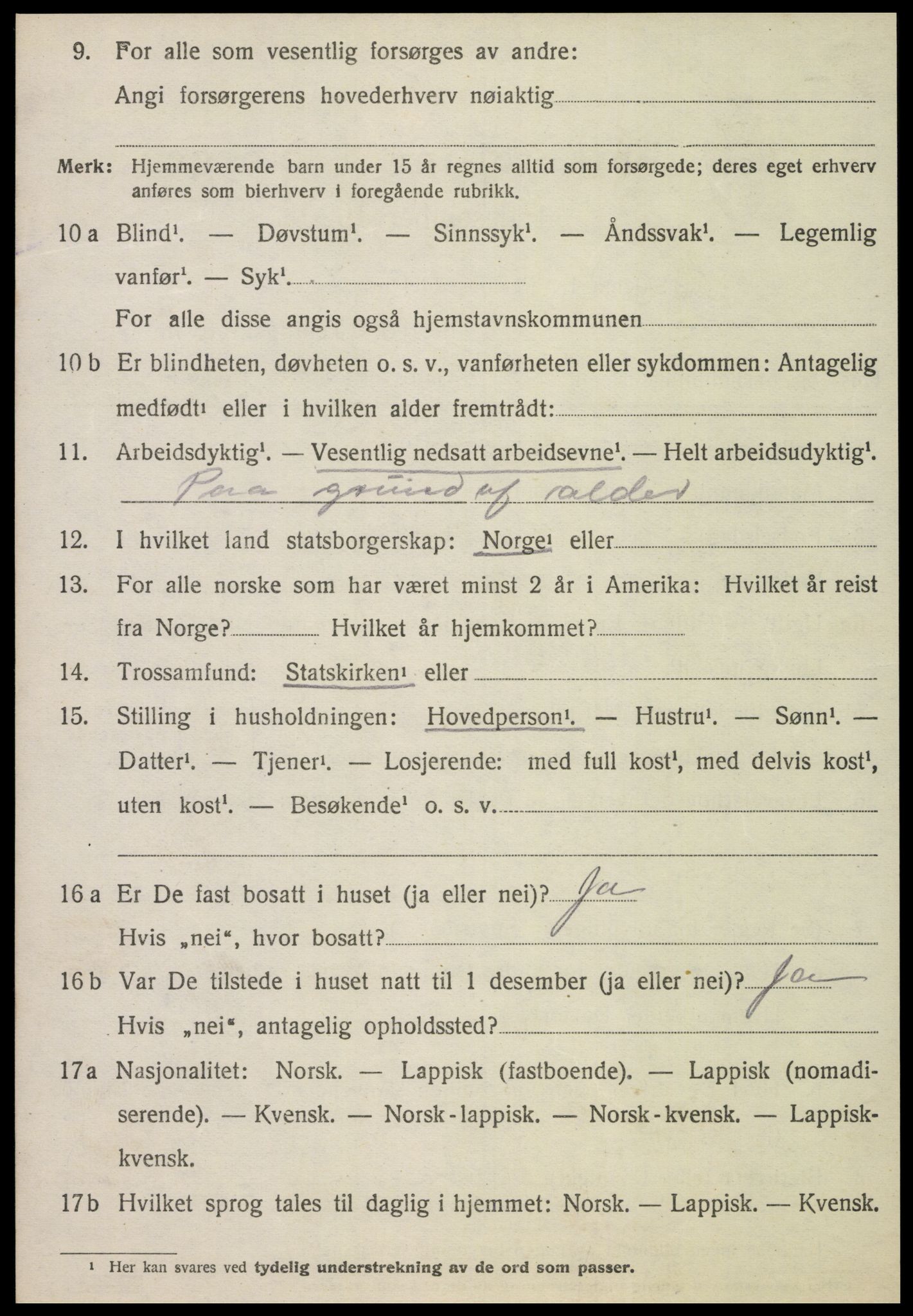 SAT, 1920 census for Høylandet, 1920, p. 2369