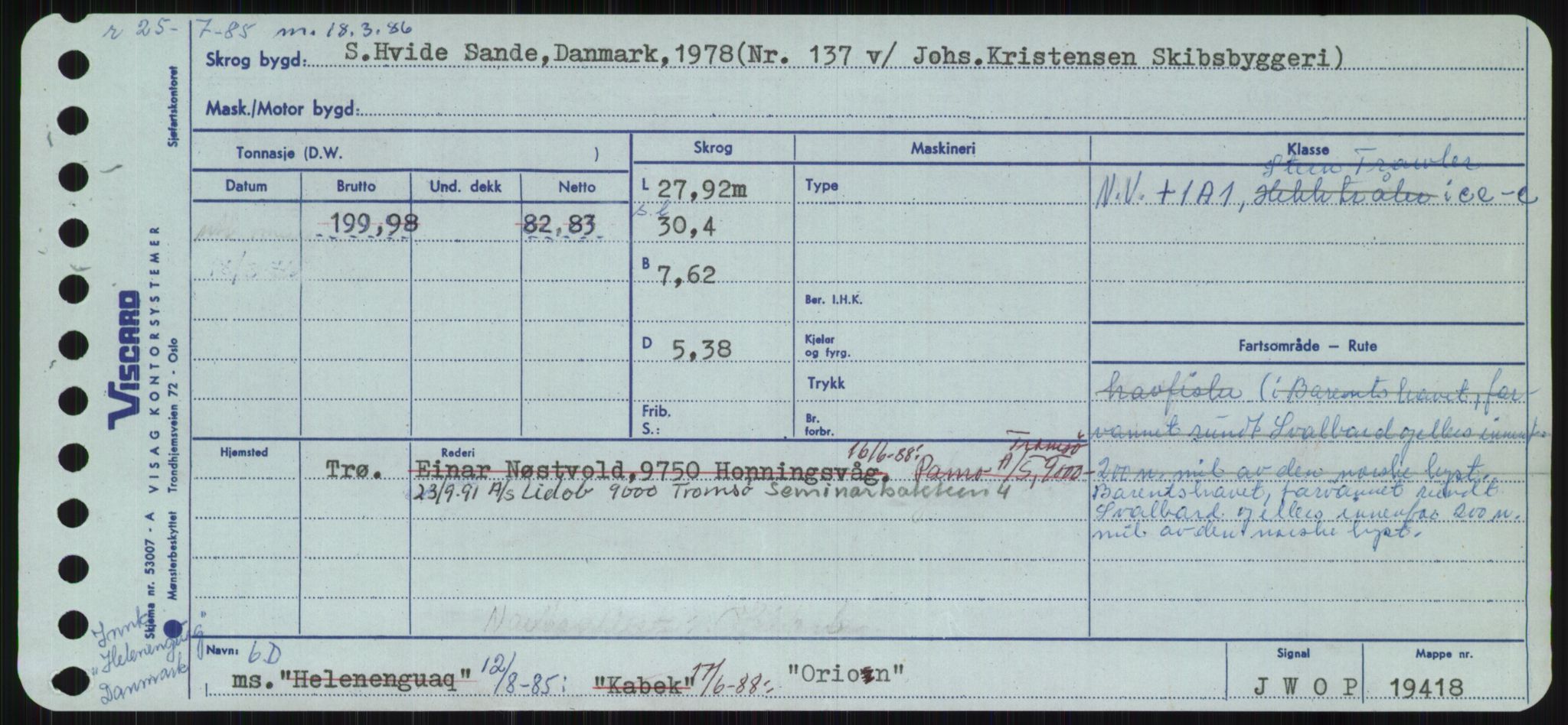 Sjøfartsdirektoratet med forløpere, Skipsmålingen, AV/RA-S-1627/H/Ha/L0004/0002: Fartøy, Mas-R / Fartøy, Odin-R, p. 121