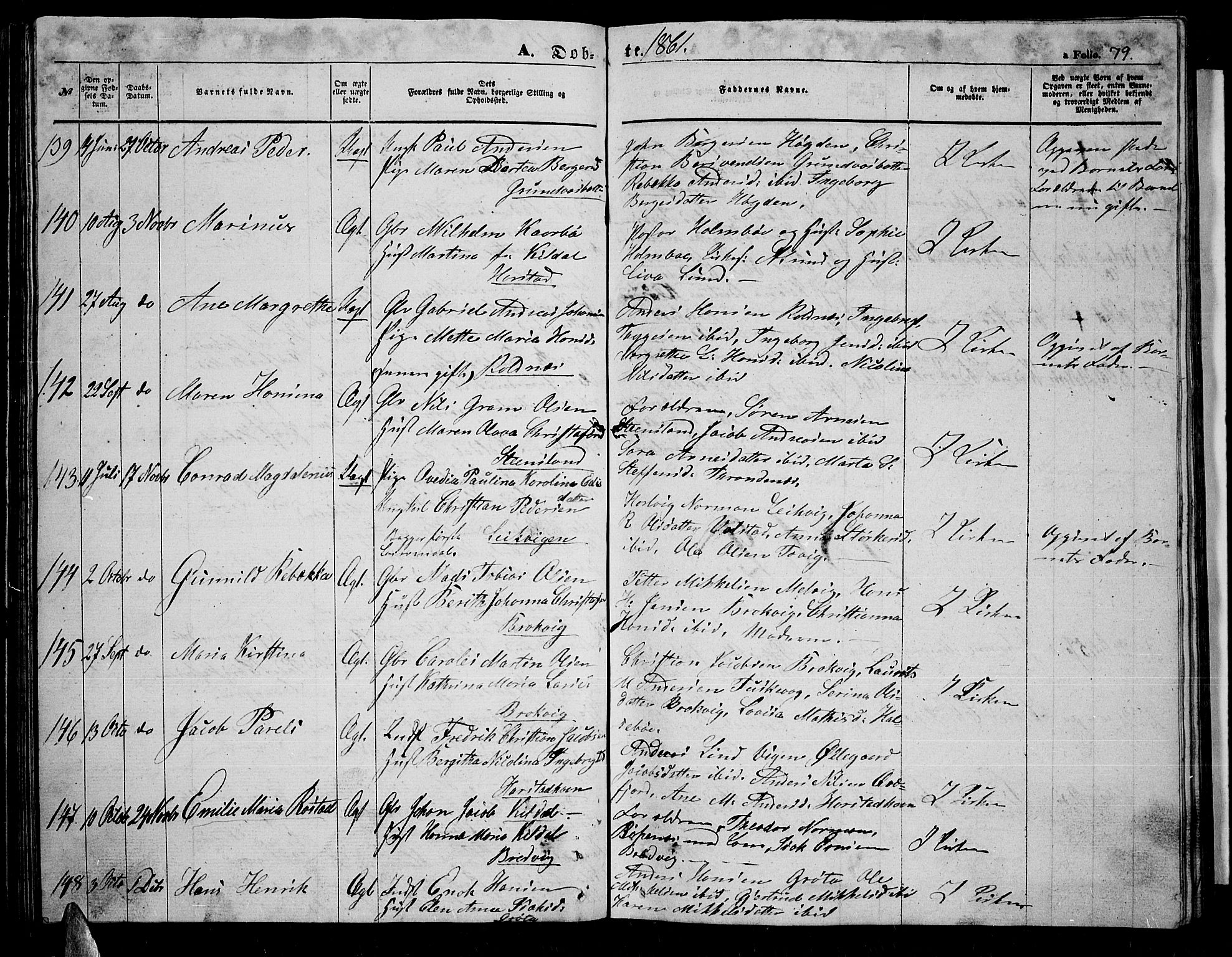 Trondenes sokneprestkontor, SATØ/S-1319/H/Hb/L0007klokker: Parish register (copy) no. 7, 1855-1862, p. 79