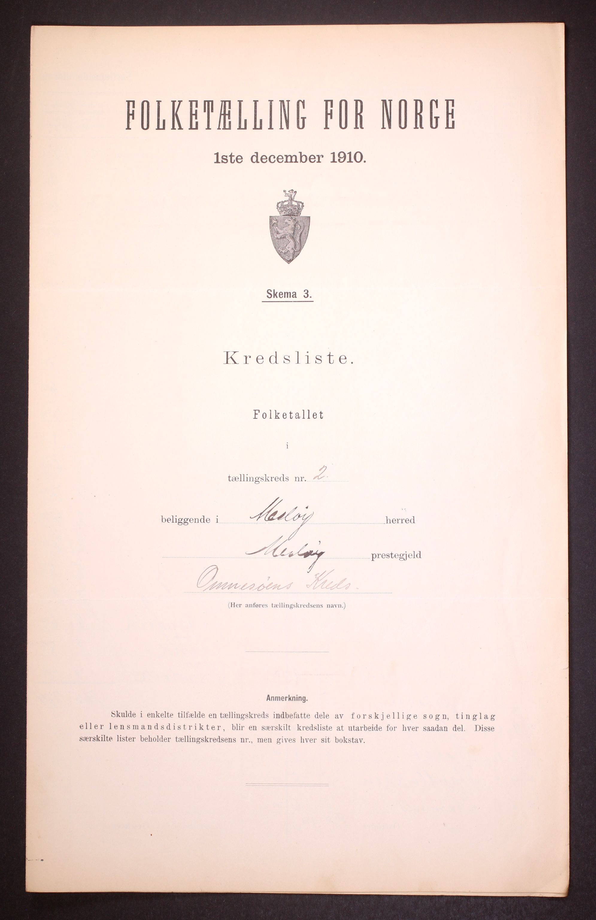 RA, 1910 census for Meløy, 1910, p. 7