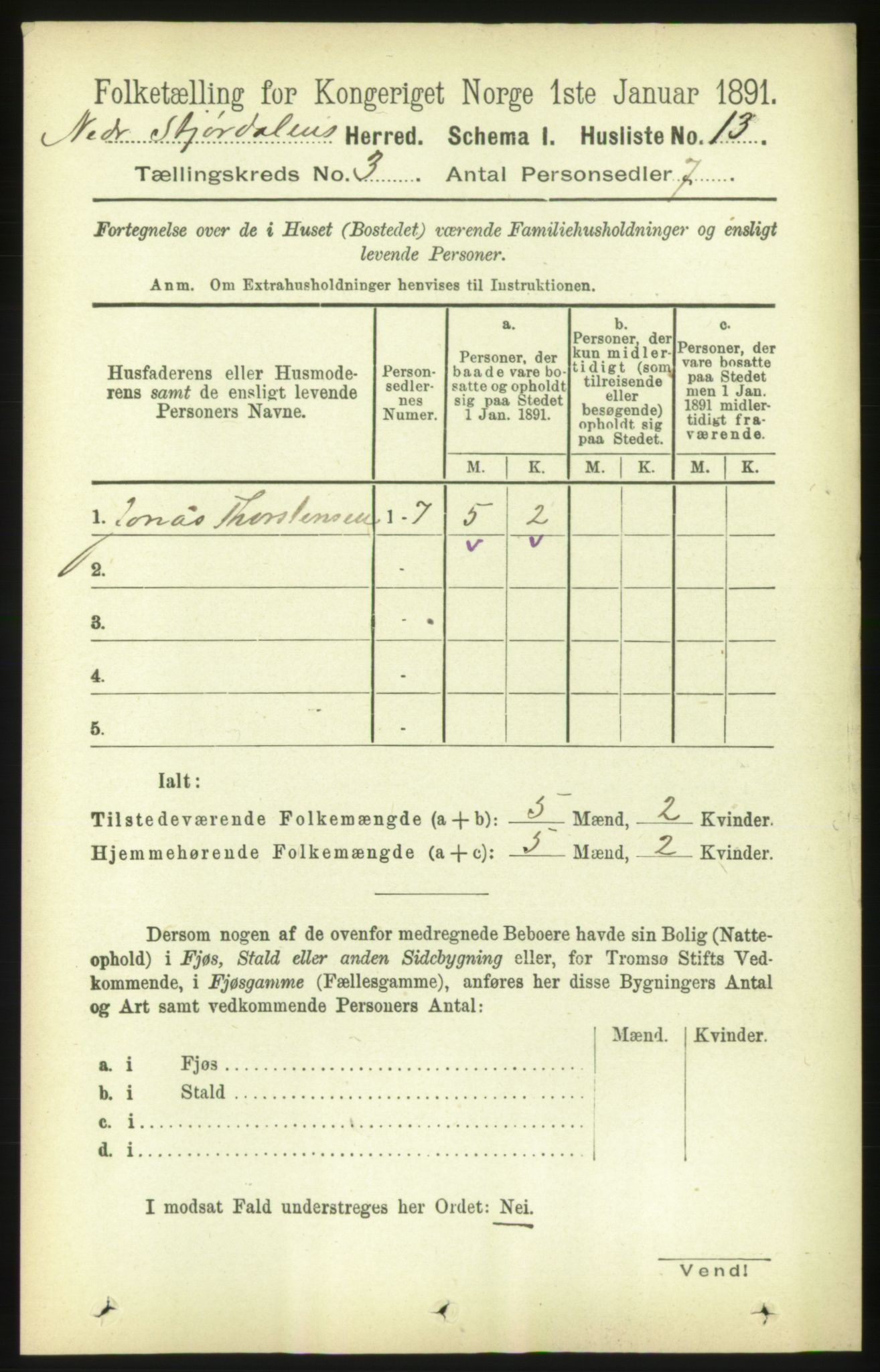 RA, 1891 census for 1714 Nedre Stjørdal, 1891, p. 963