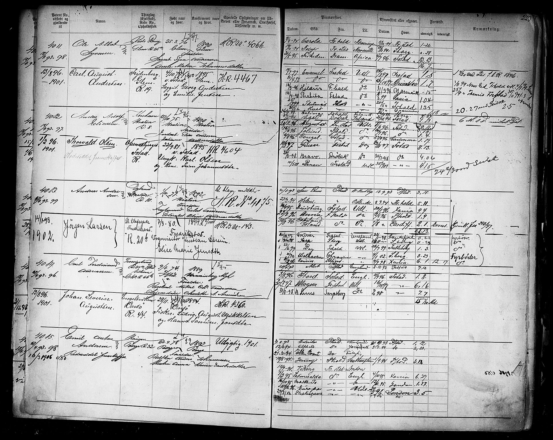 Fredrikstad mønstringskontor, AV/SAO-A-10569b/F/Fc/Fca/L0008: Annotasjonsrulle, 1898-1916, p. 5