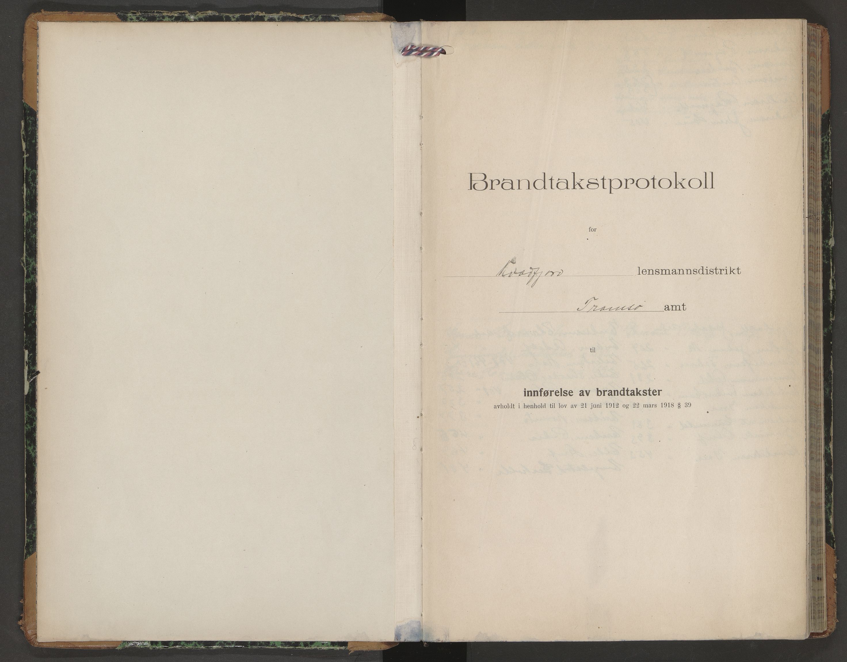 Kvæfjord lensmannskontor, AV/SATØ-SATO-112/F/Fp/Fpa/L0106: Branntakstprotokoll, 1920-1928