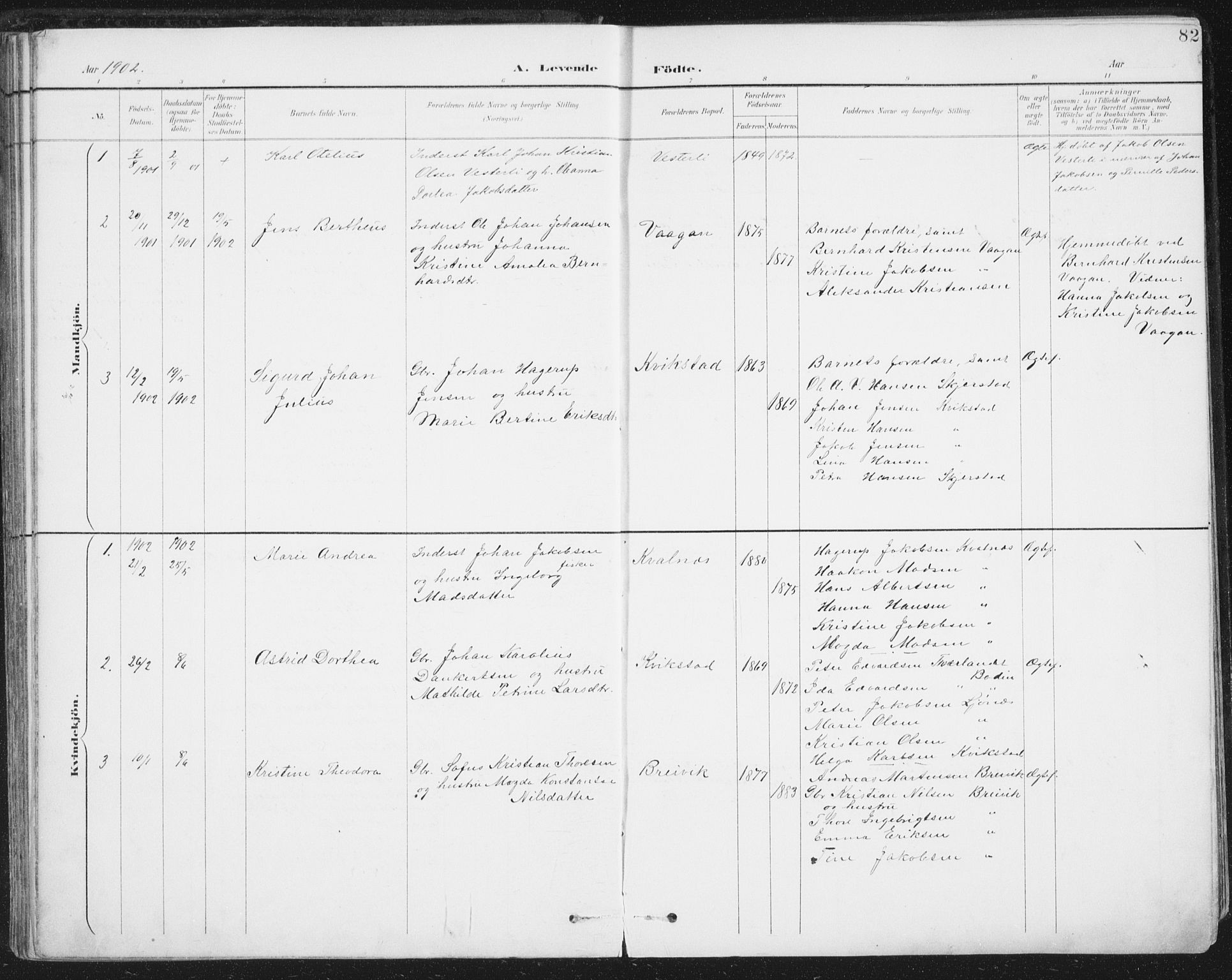 Ministerialprotokoller, klokkerbøker og fødselsregistre - Nordland, SAT/A-1459/852/L0741: Parish register (official) no. 852A11, 1894-1917, p. 82