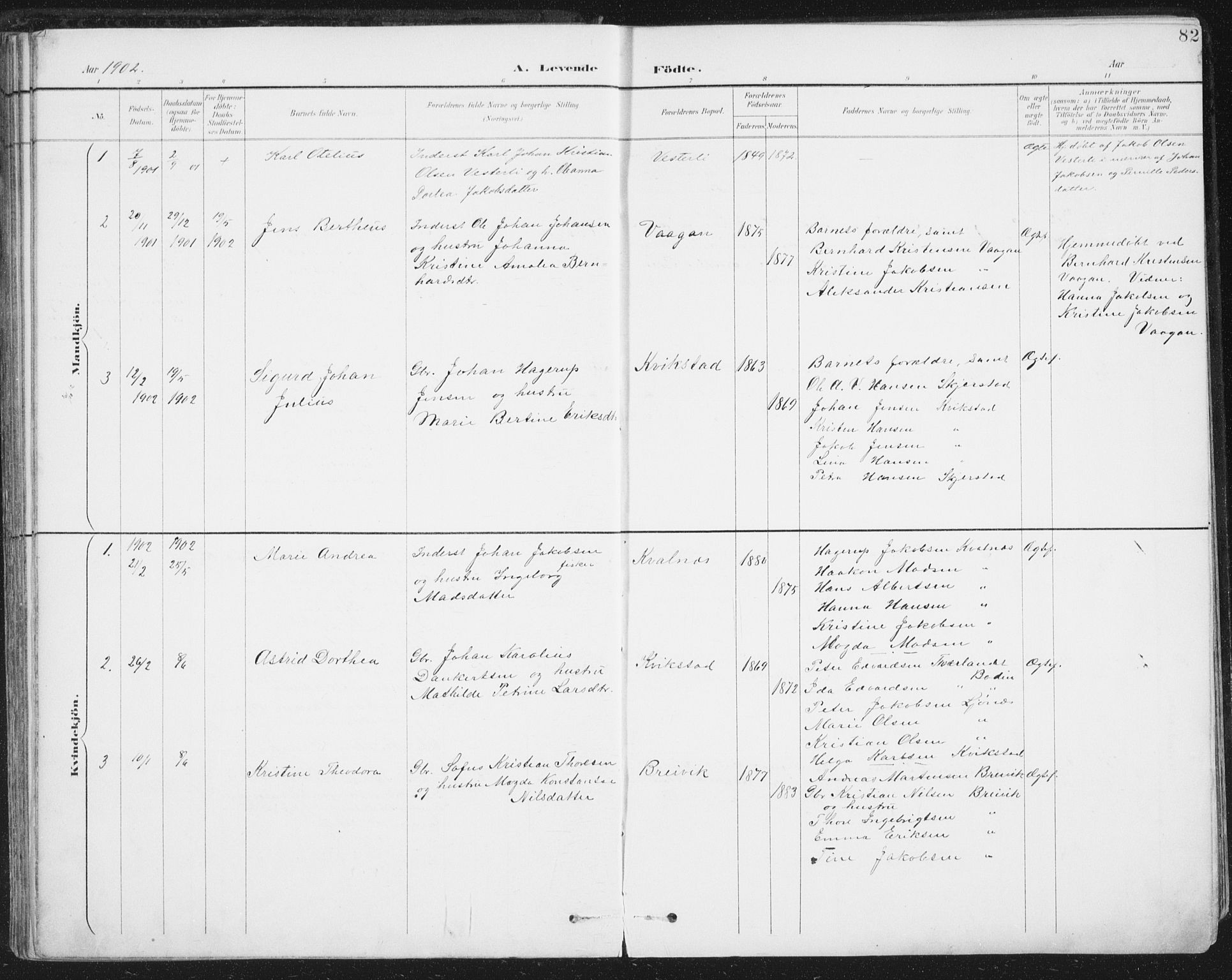 Ministerialprotokoller, klokkerbøker og fødselsregistre - Nordland, AV/SAT-A-1459/852/L0741: Parish register (official) no. 852A11, 1894-1917, p. 82