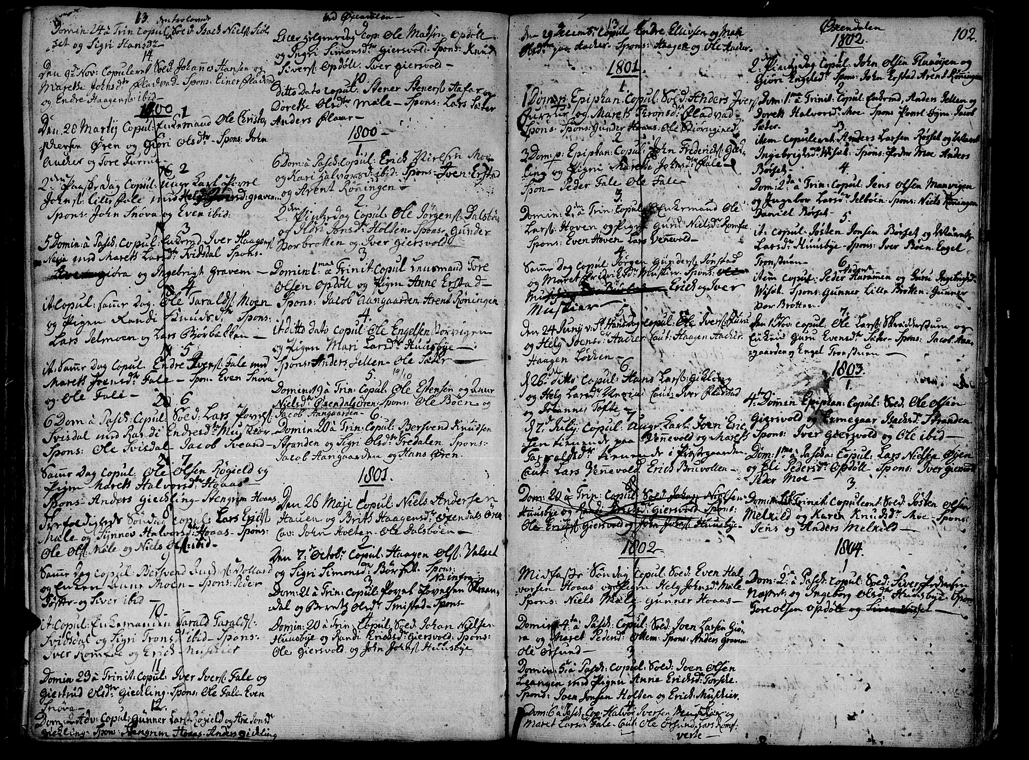 Ministerialprotokoller, klokkerbøker og fødselsregistre - Møre og Romsdal, SAT/A-1454/590/L1008: Parish register (official) no. 590A02, 1794-1820, p. 102