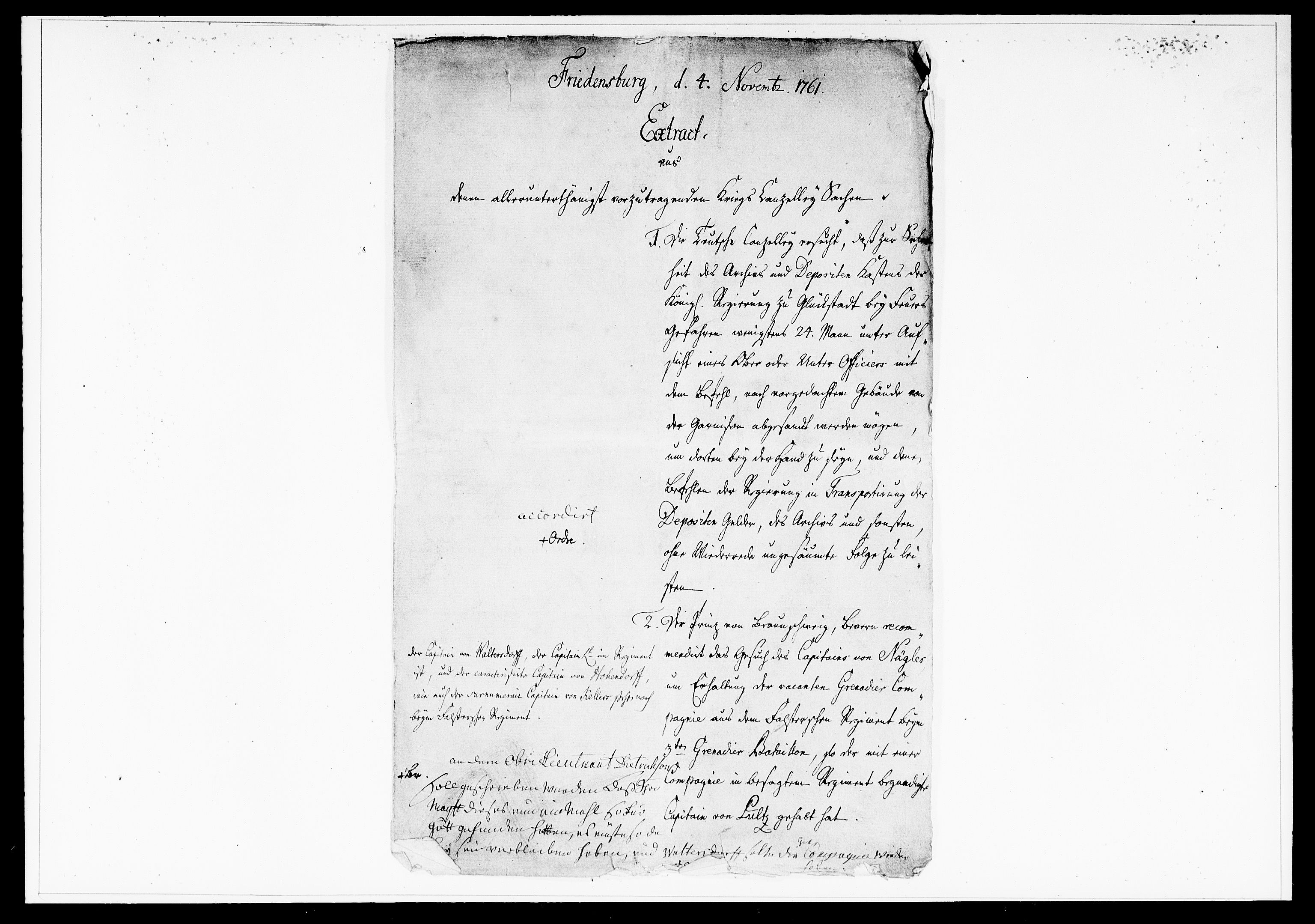 Krigskollegiet, Krigskancelliet, DRA/A-0006/-/1360-1385: Refererede sager, 1761, p. 856