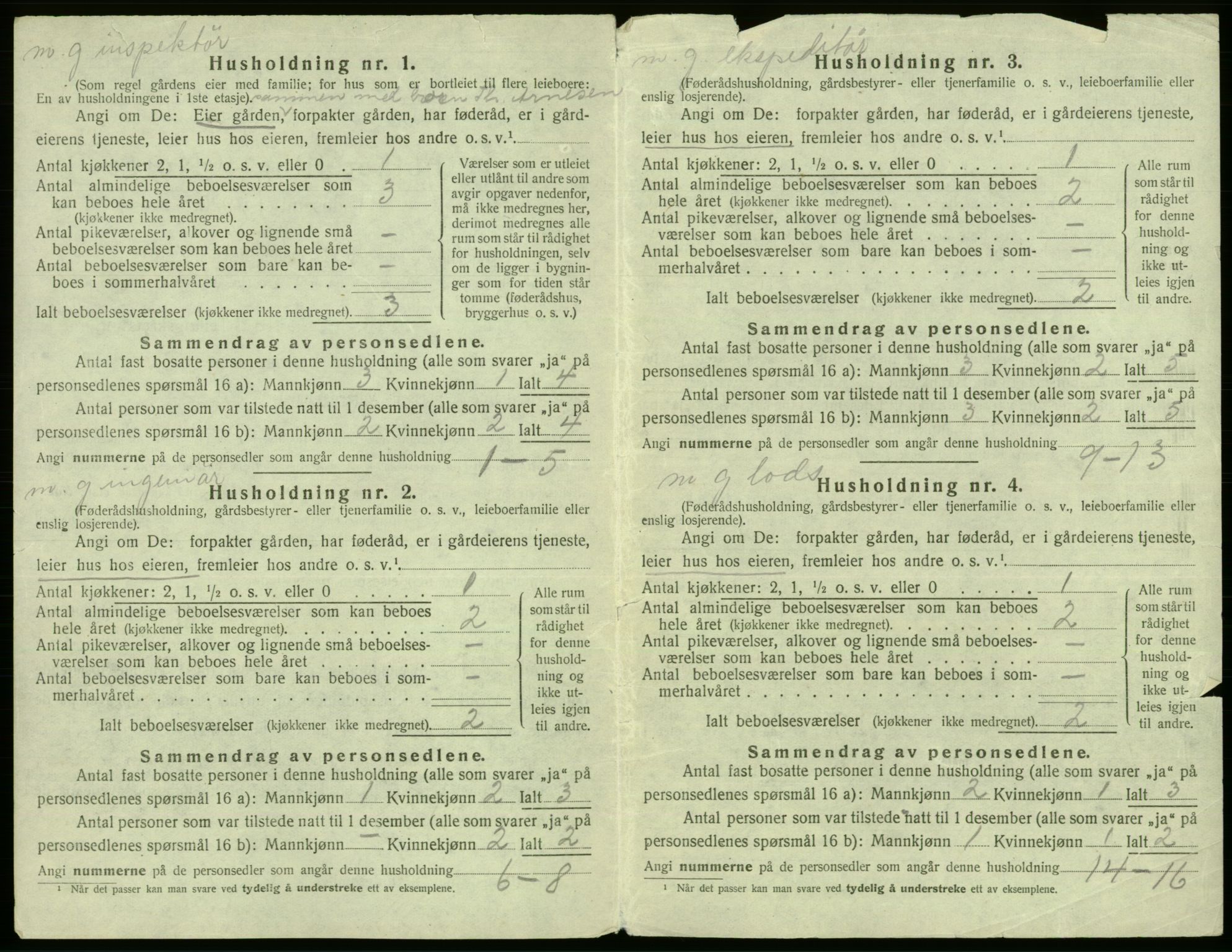 SAB, 1920 census for Fana, 1920, p. 1610