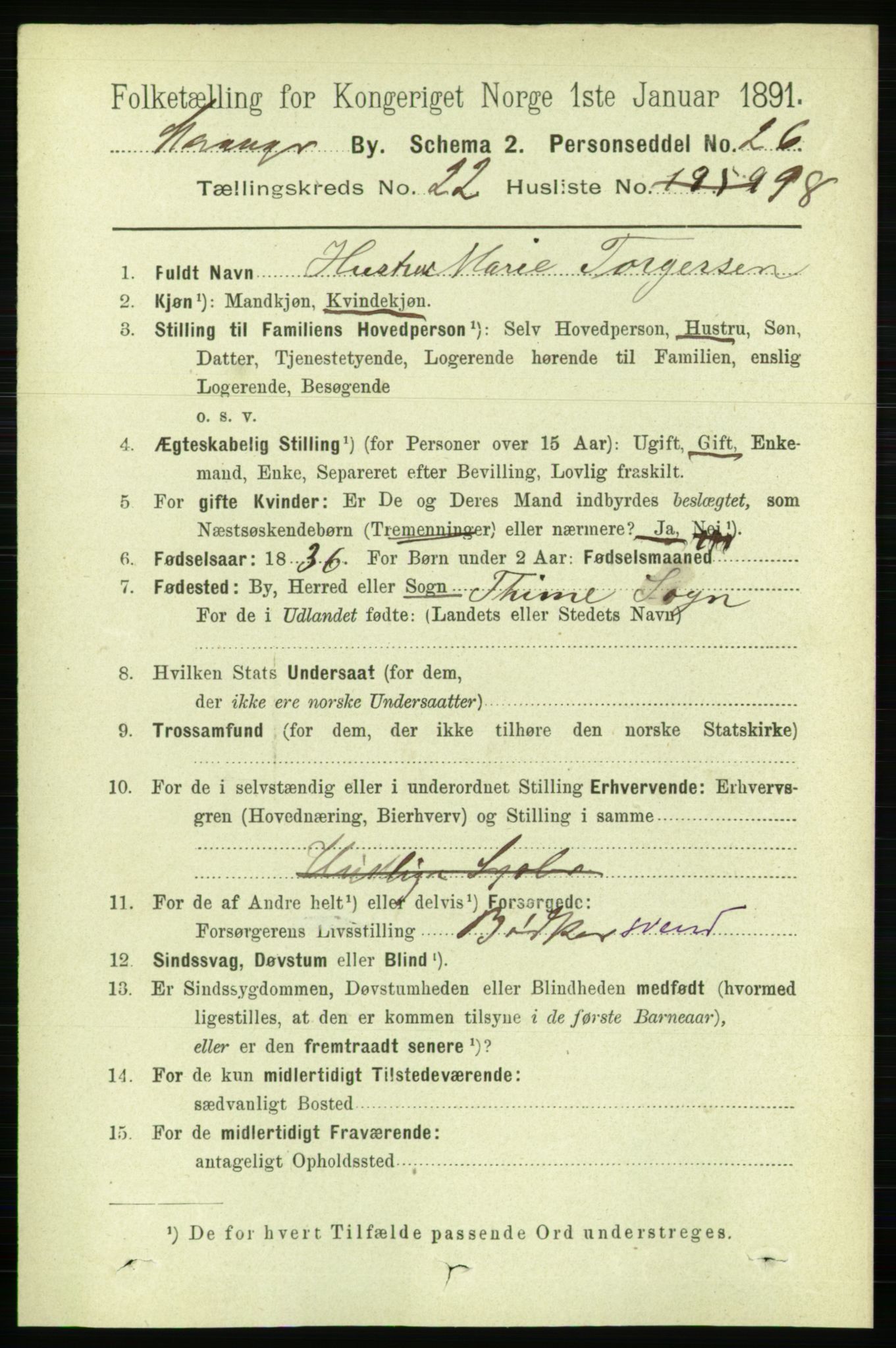 RA, 1891 census for 1103 Stavanger, 1891, p. 25242