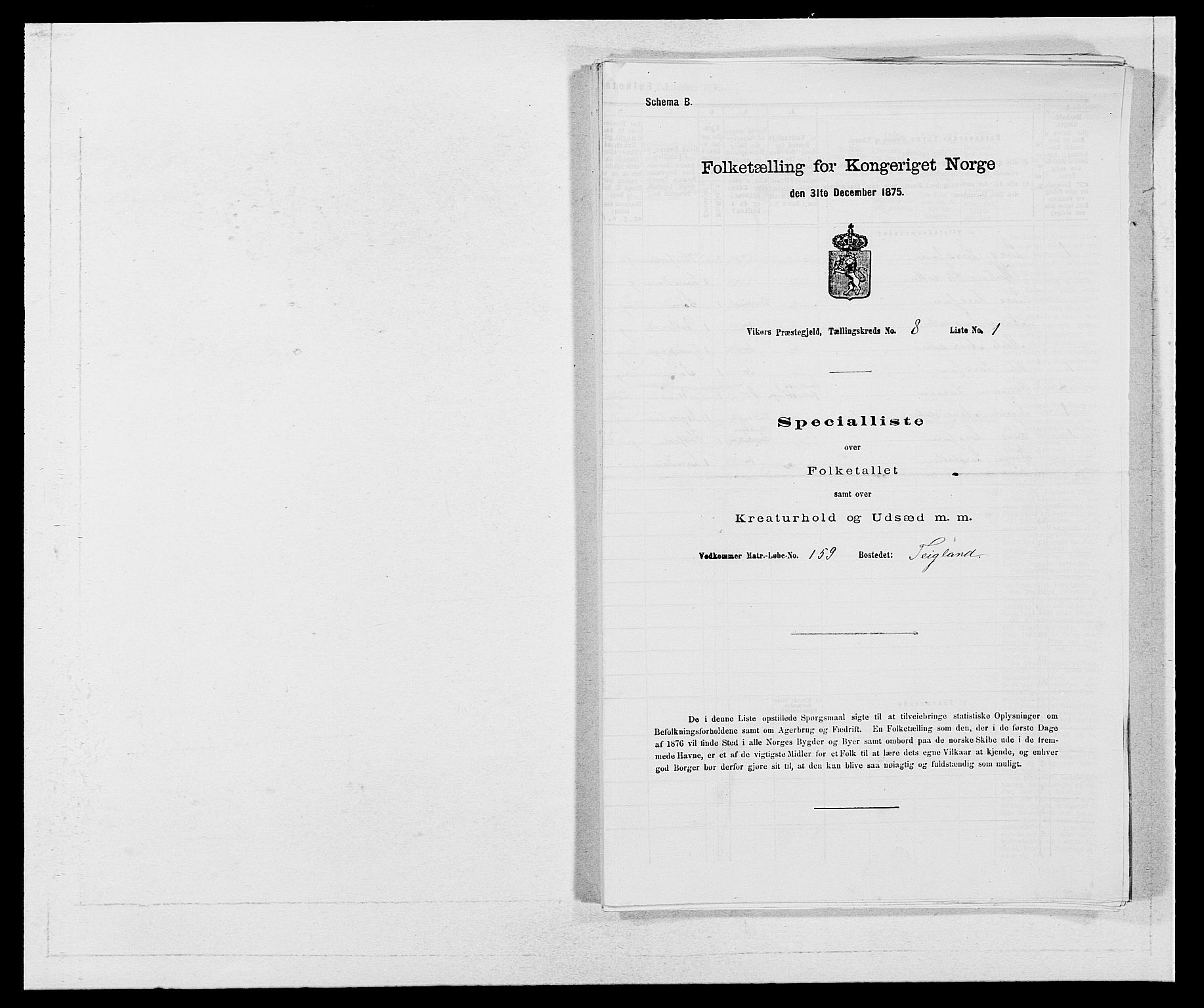 SAB, 1875 census for 1238P Vikør, 1875, p. 978