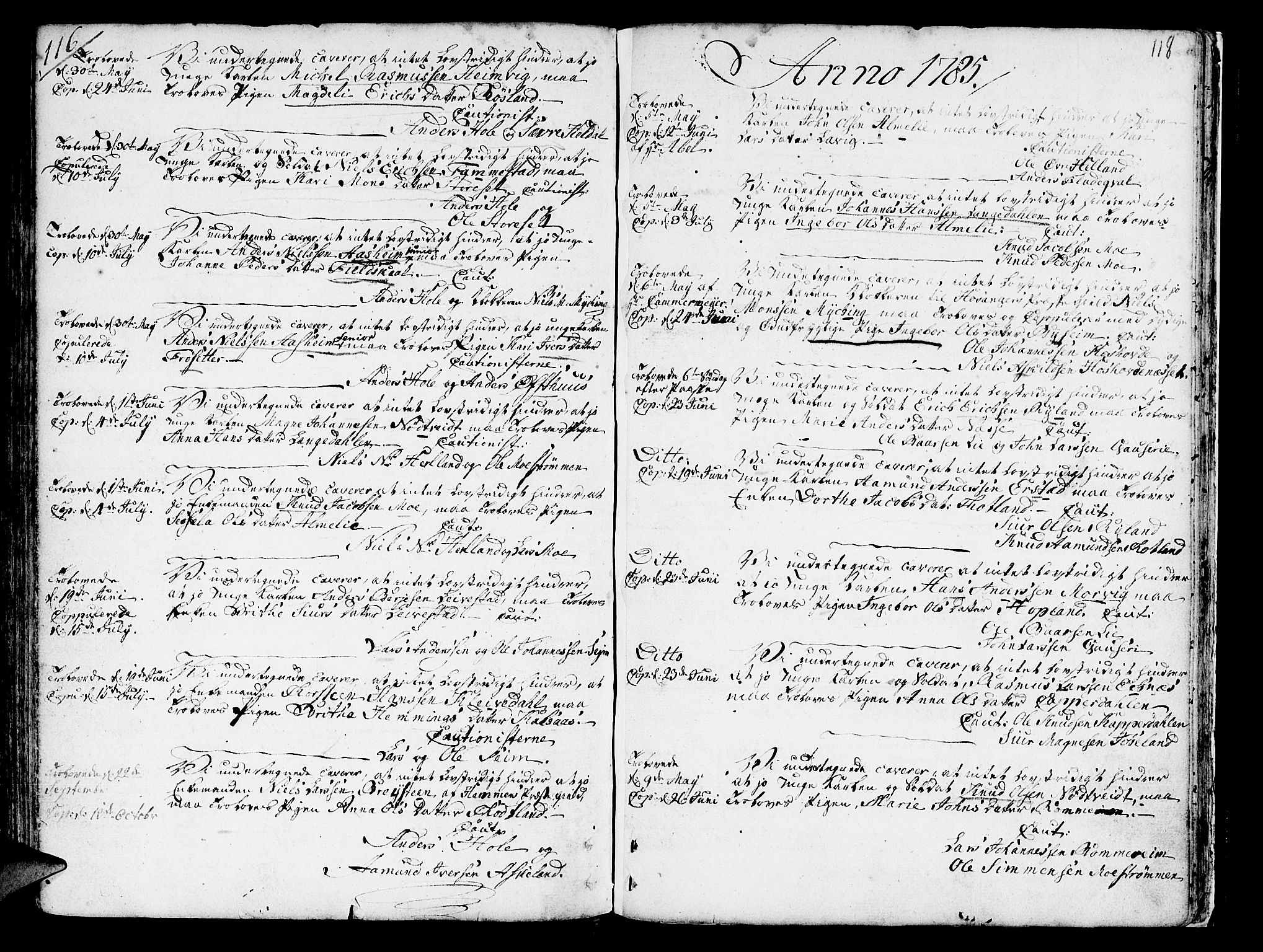 Hosanger sokneprestembete, SAB/A-75801/H/Haa: Parish register (official) no. A 2 /1, 1766-1793, p. 118