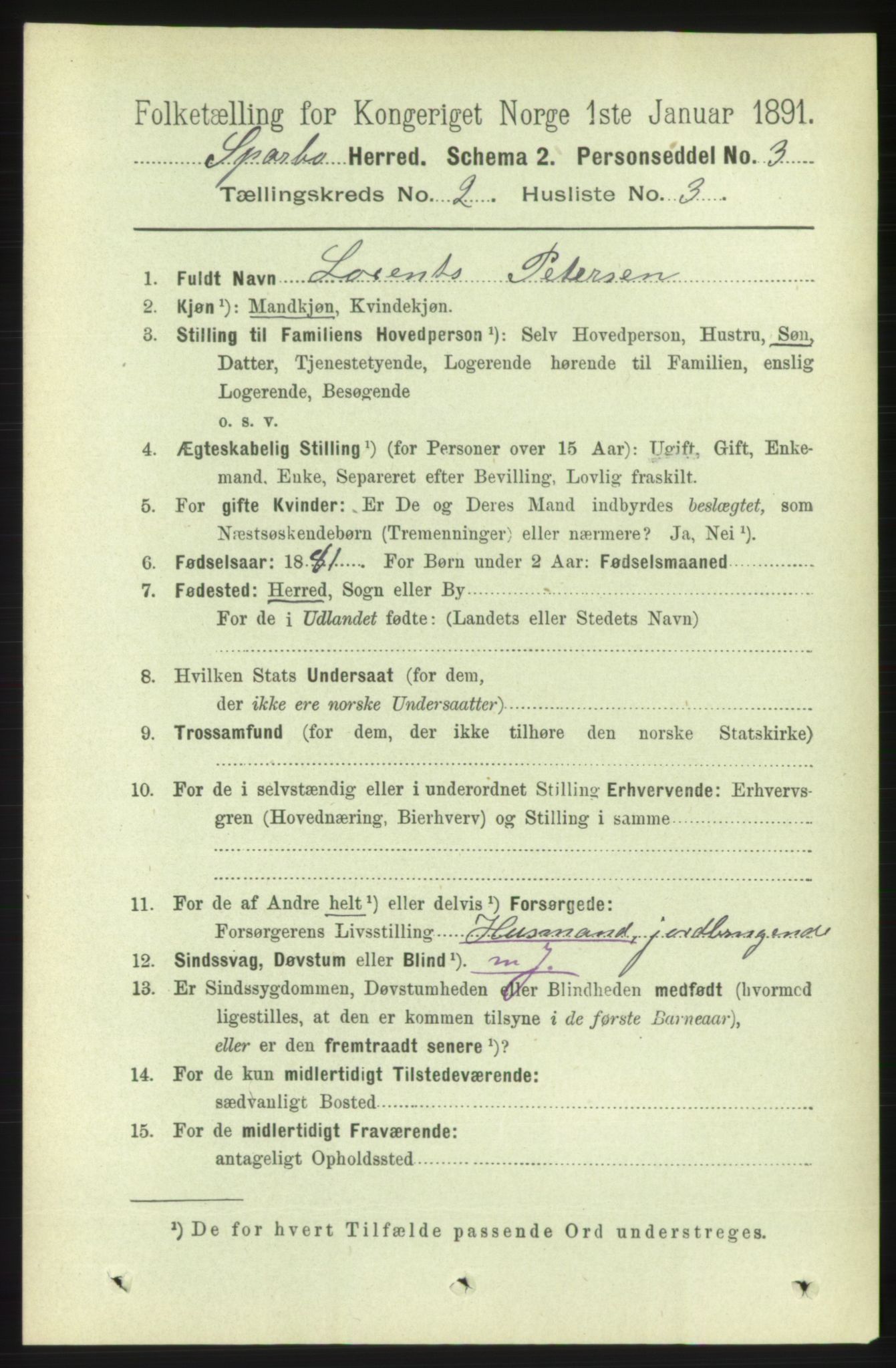 RA, 1891 census for 1731 Sparbu, 1891, p. 683