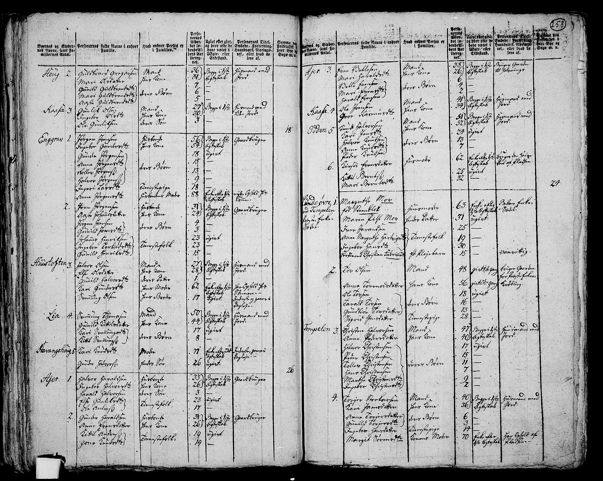 RA, 1801 census for 0821P Bø, 1801, p. 252b-253a