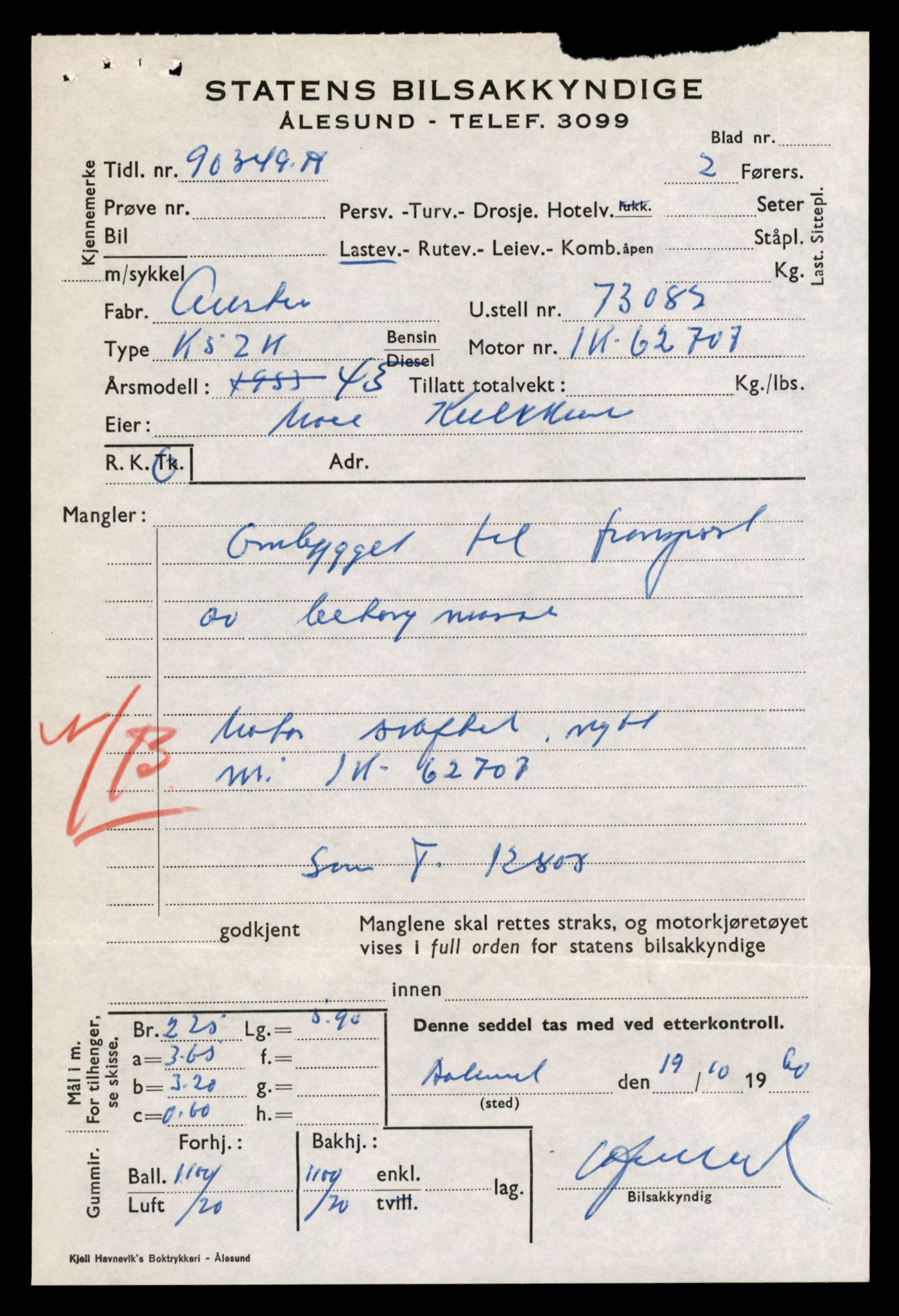 Møre og Romsdal vegkontor - Ålesund trafikkstasjon, AV/SAT-A-4099/F/Fe/L0035: Registreringskort for kjøretøy T 12653 - T 12829, 1927-1998, p. 3244