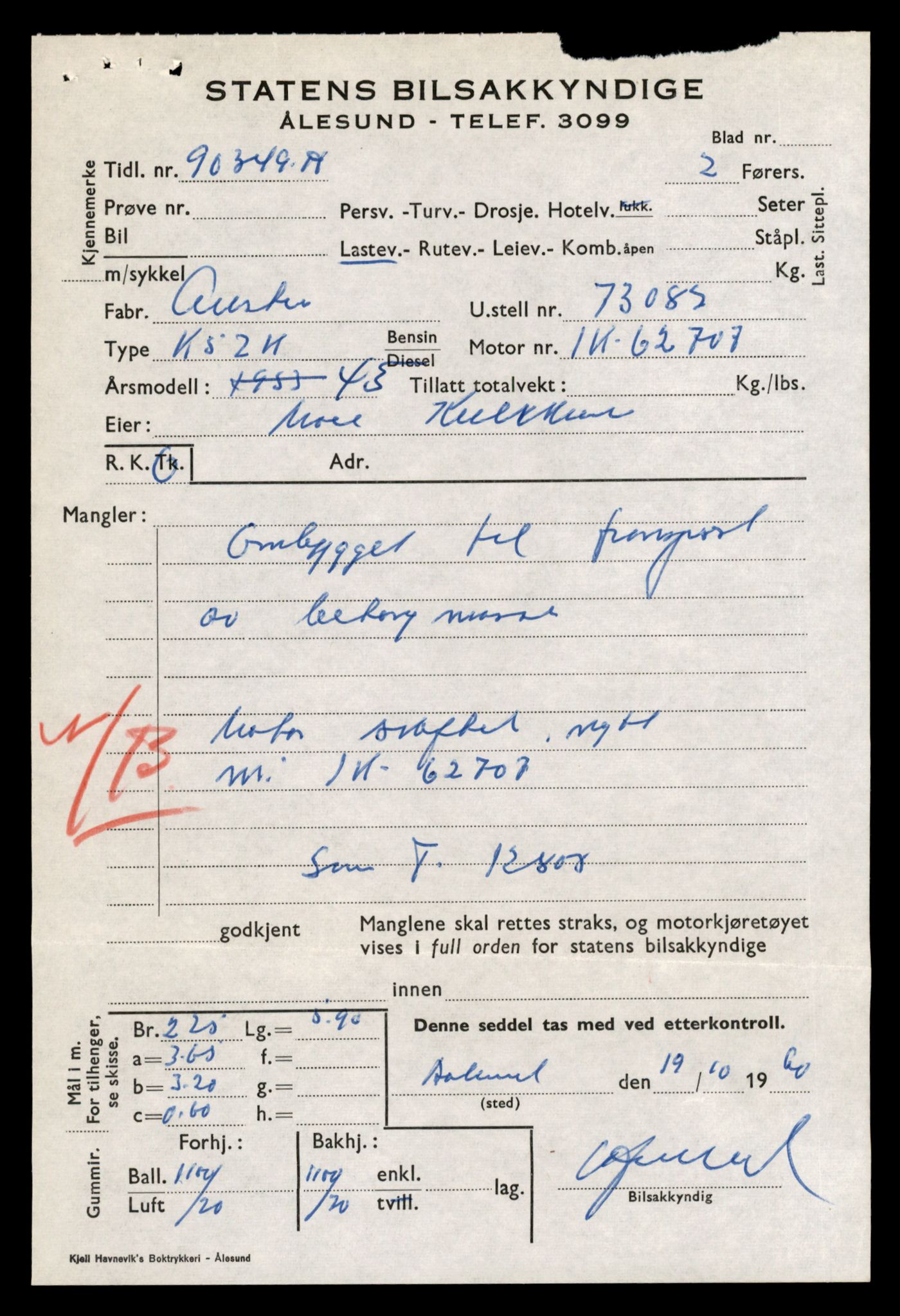 Møre og Romsdal vegkontor - Ålesund trafikkstasjon, SAT/A-4099/F/Fe/L0035: Registreringskort for kjøretøy T 12653 - T 12829, 1927-1998, p. 3244