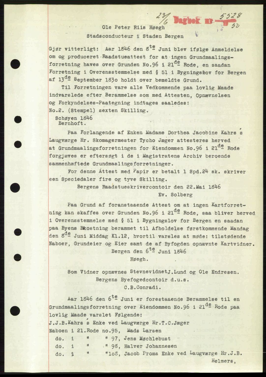 Byfogd og Byskriver i Bergen, AV/SAB-A-3401/03/03Bc/L0033: Mortgage book no. A26-27, 1950-1950, Diary no: : 5528/1950