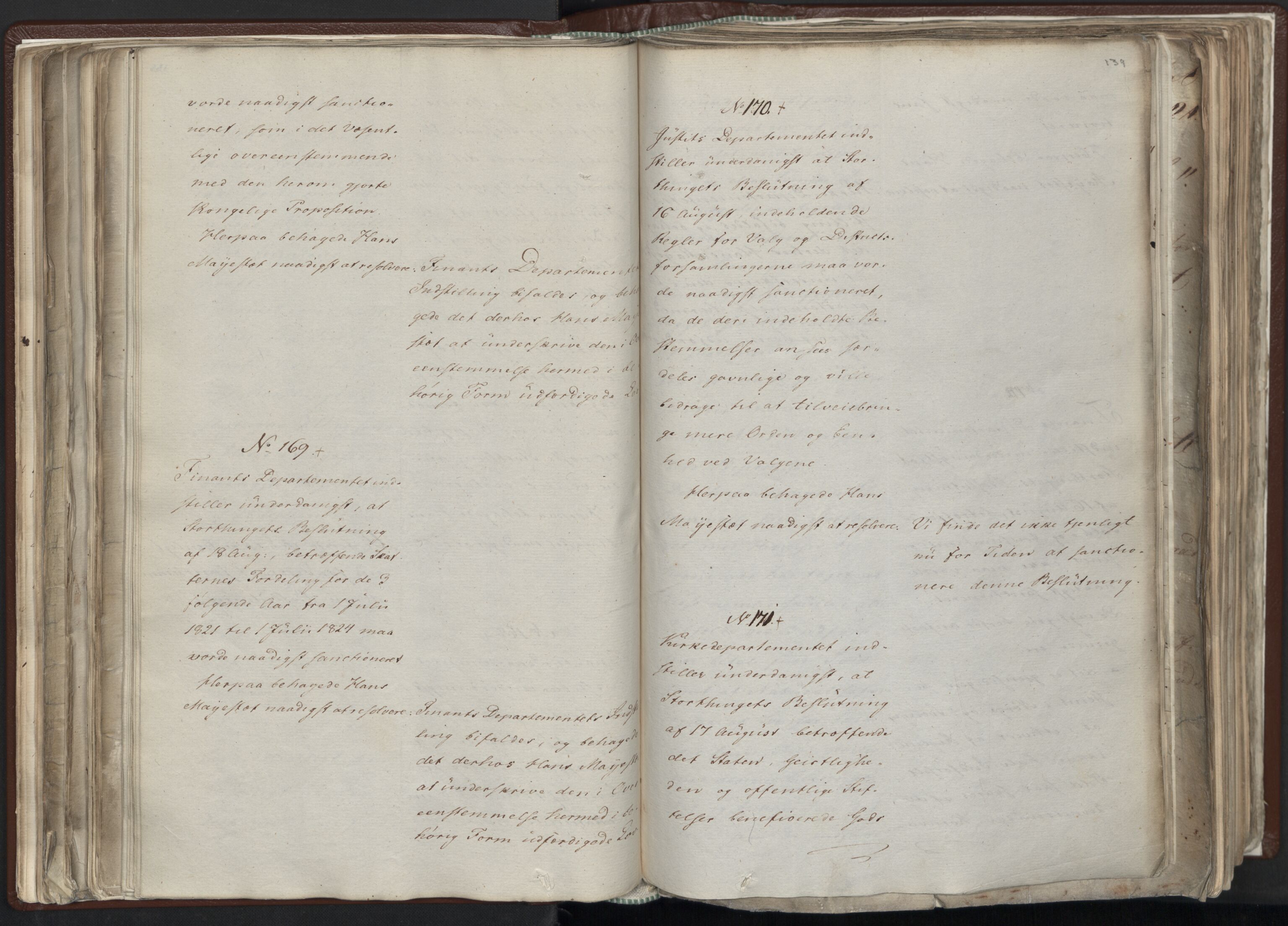 Statsrådssekretariatet, AV/RA-S-1001/A/Ab/L0012: Kgl. res. nr. 5679-6008 II, 1821, p. 138b-139a