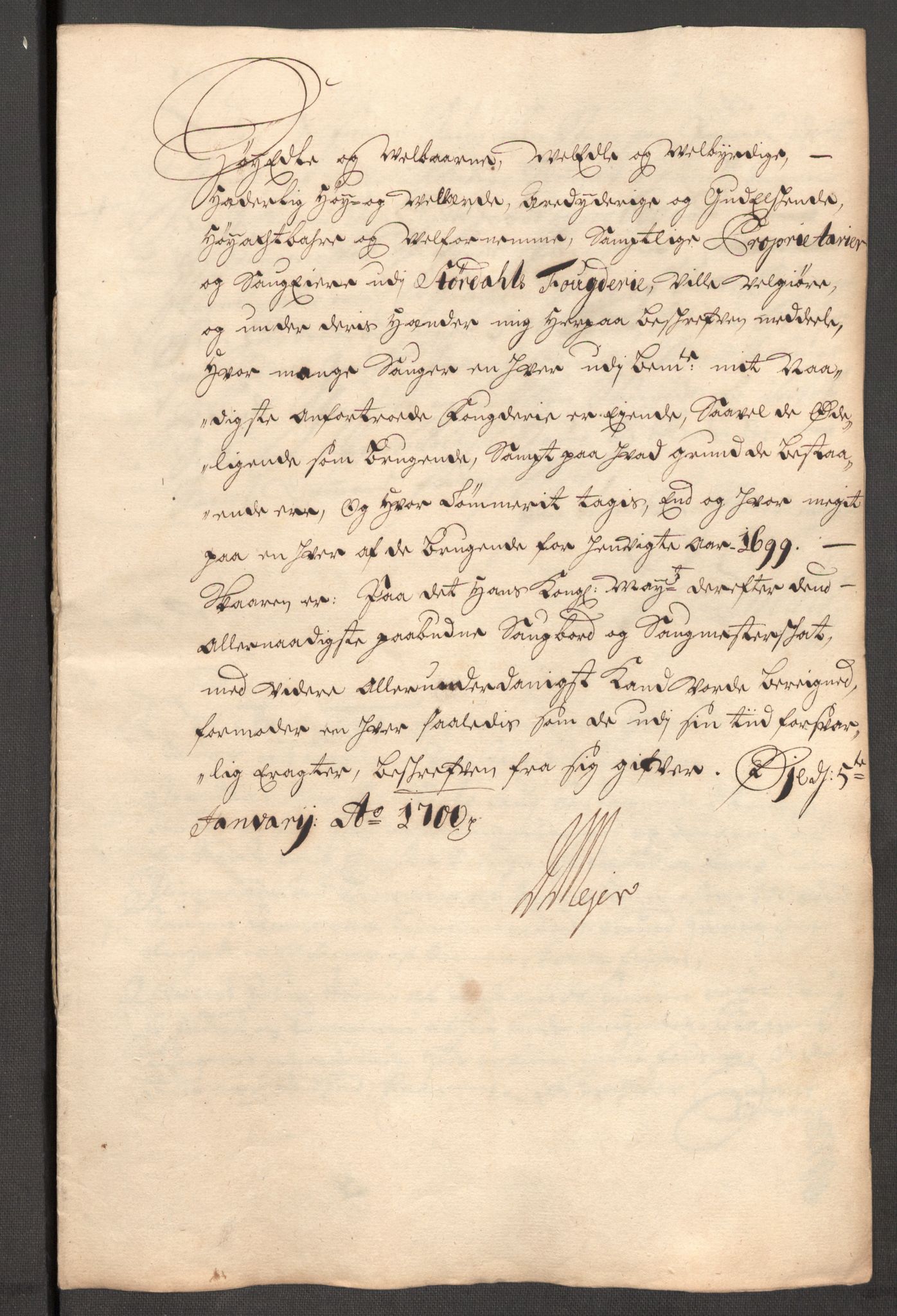 Rentekammeret inntil 1814, Reviderte regnskaper, Fogderegnskap, AV/RA-EA-4092/R62/L4191: Fogderegnskap Stjørdal og Verdal, 1699, p. 154