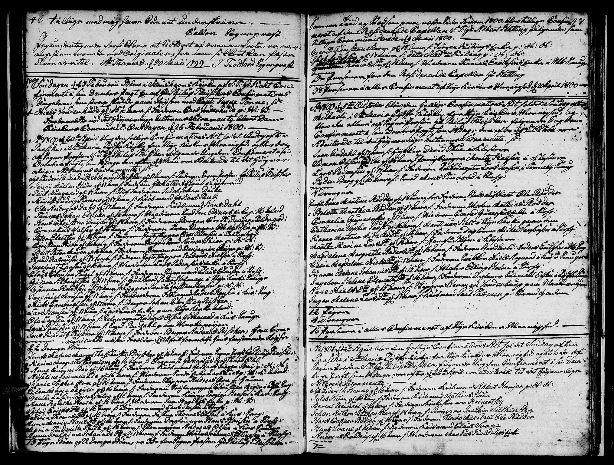 Nykirken Sokneprestembete, SAB/A-77101/H/Hab: Parish register (copy) no. A 1, 1770-1821, p. 46-47