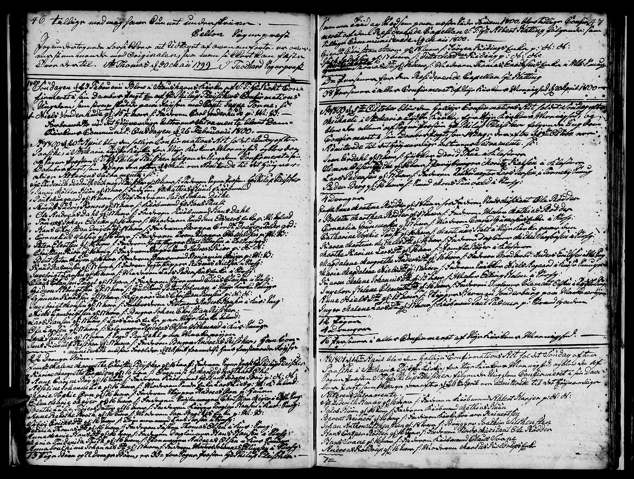 Nykirken Sokneprestembete, AV/SAB-A-77101/H/Hab: Parish register (copy) no. A 1, 1770-1821, p. 46-47